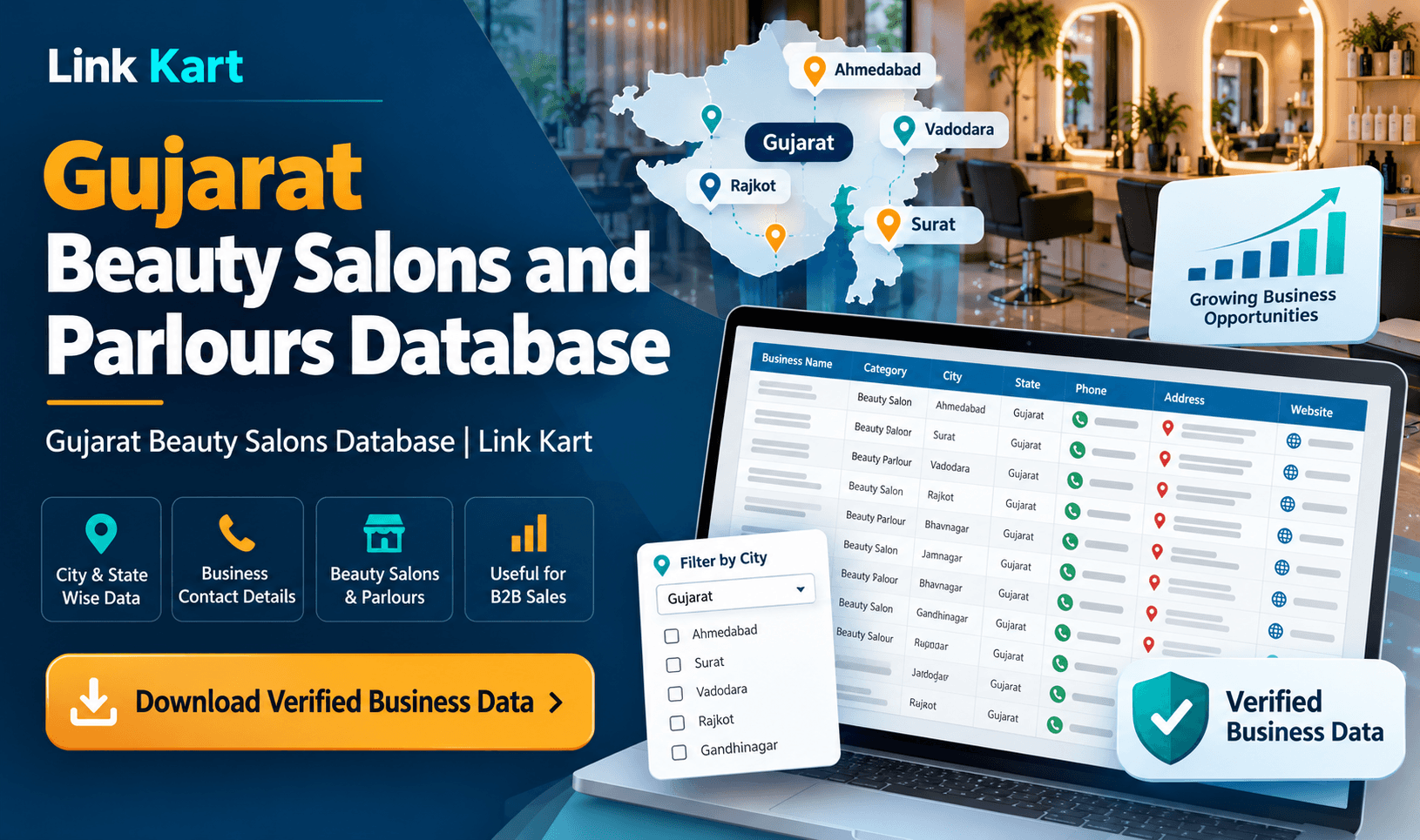 Gujarat Beauty Salons Database | Link Kart