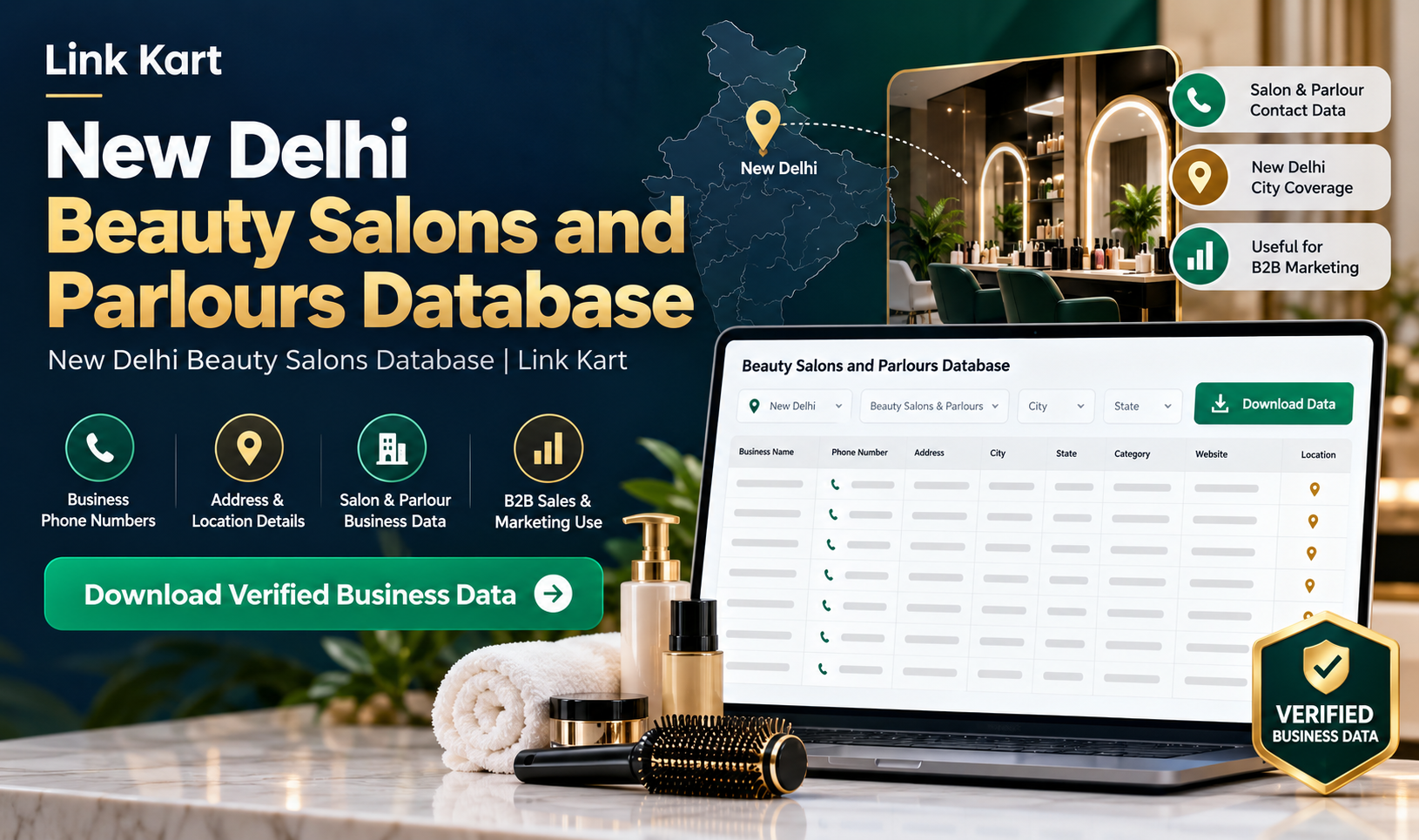 New Delhi Beauty Salons Database | Link Kart