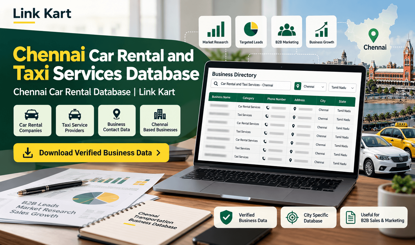 Chennai Car Rental Database | Link Kart