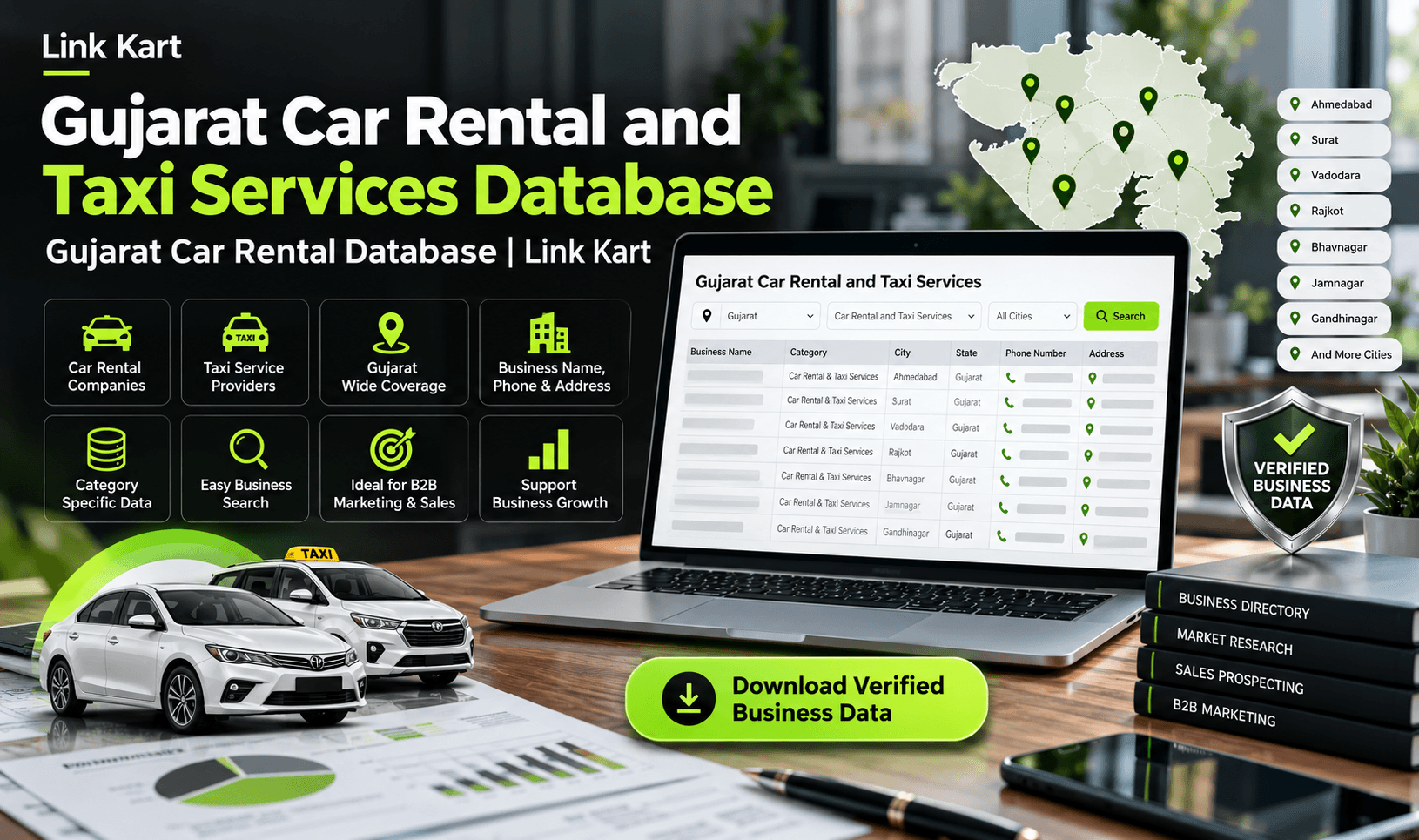 Gujarat Car Rental Database | Link Kart