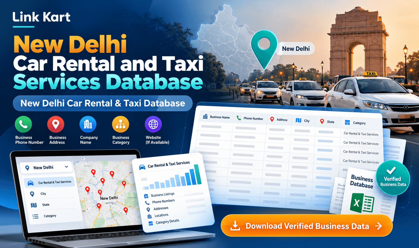 New Delhi Car Rental & Taxi Database
