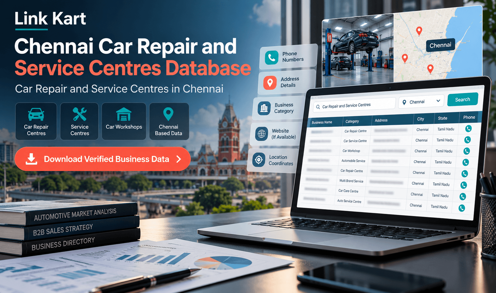 Car Repair Database Chennai | Link Kart