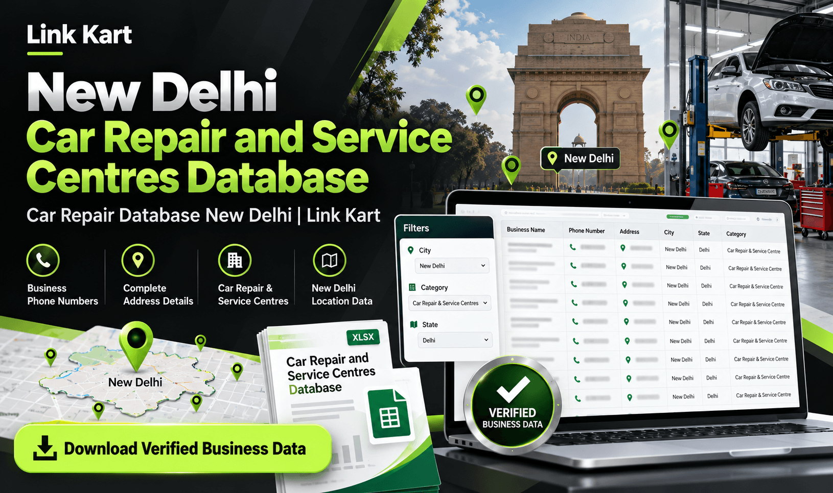 Car Repair Database New Delhi | Link Kart