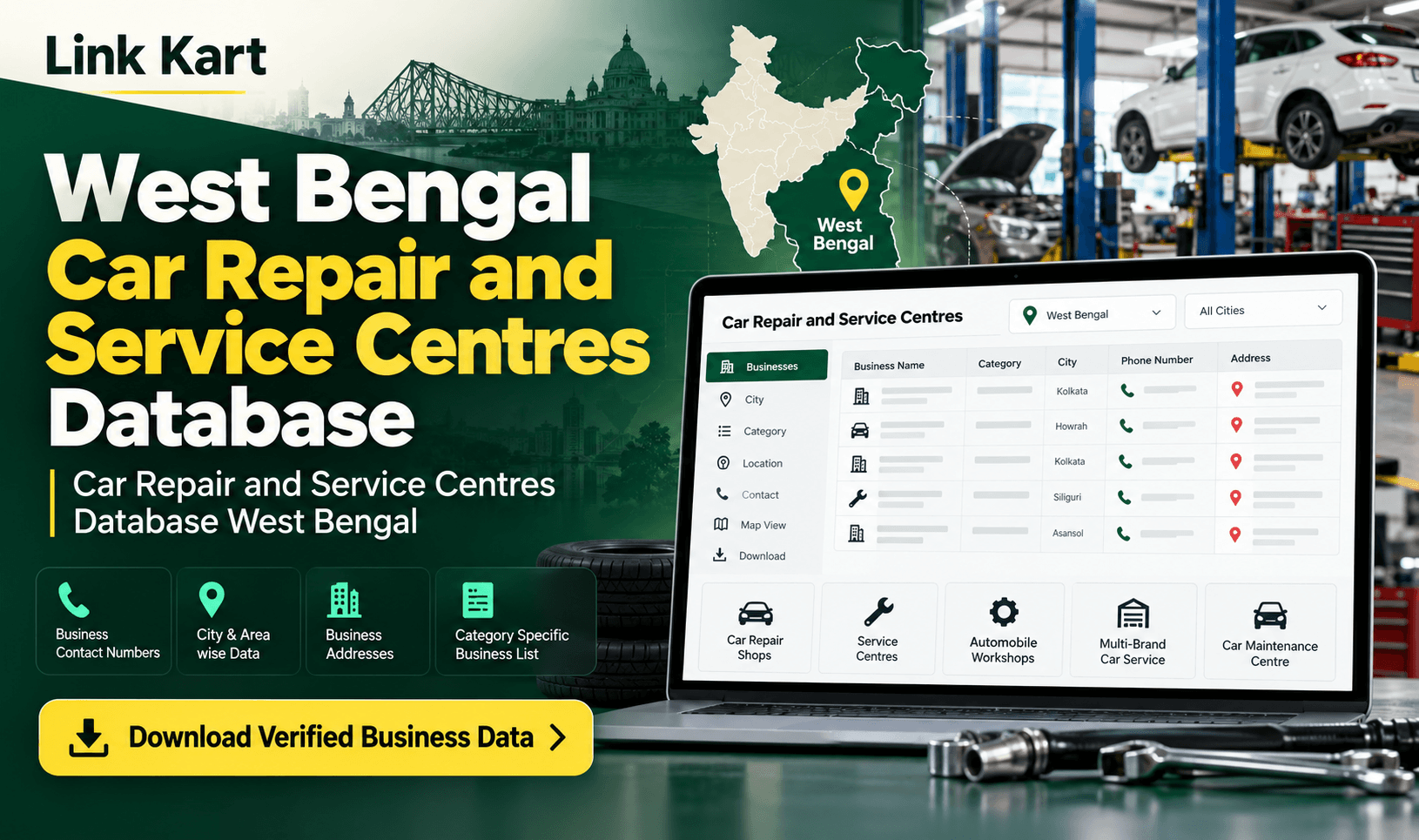 Car Repair and Service Centres in West Bengal