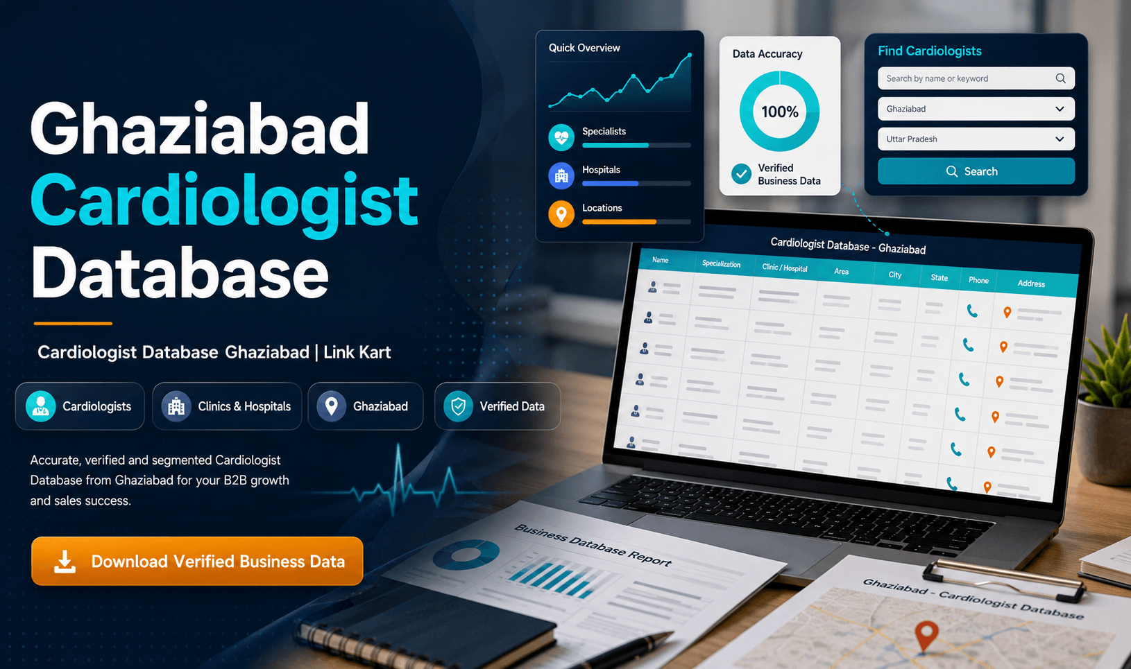 Cardiologist Database Ghaziabad | Link Kart