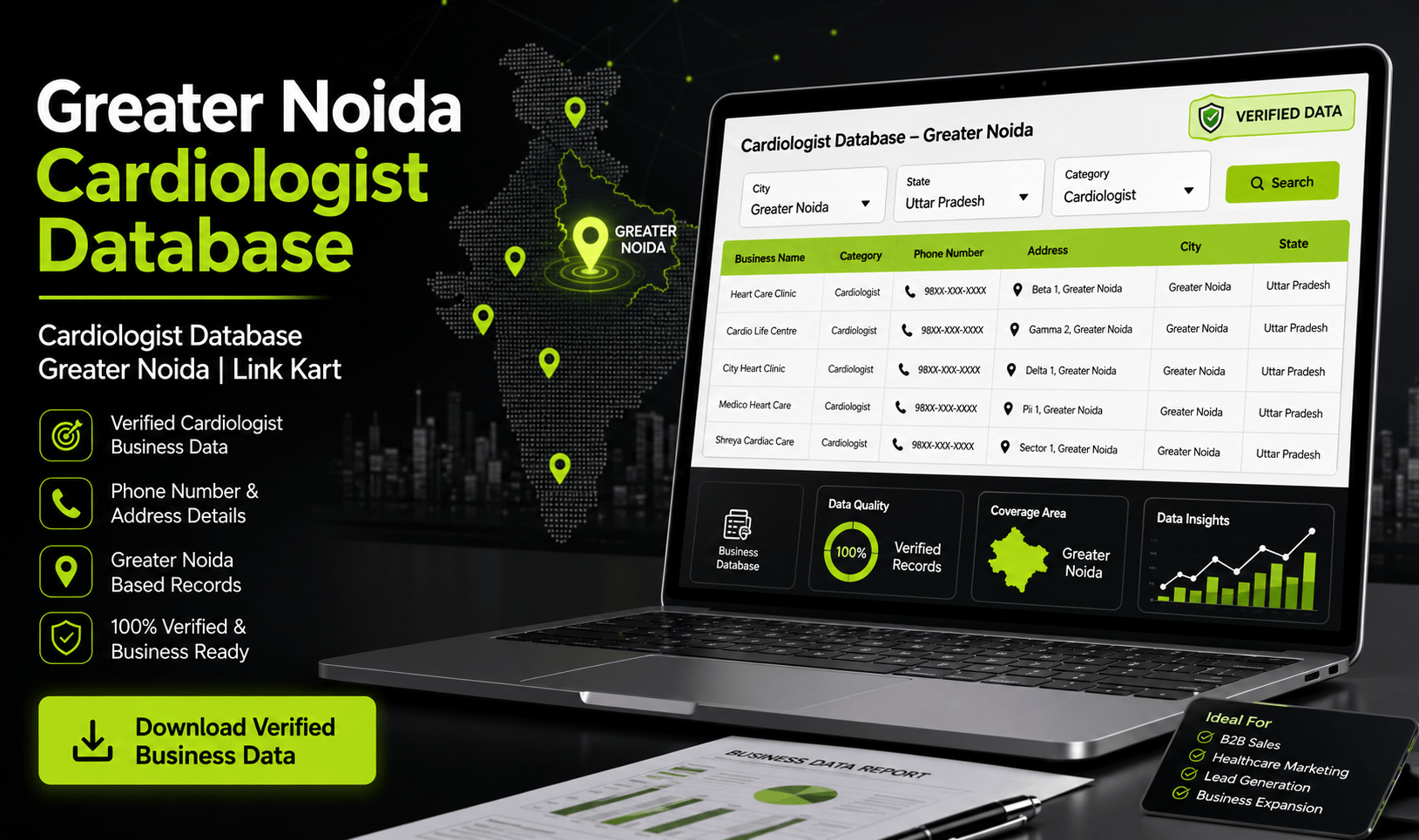 Cardiologist Database Greater Noida | Link Kart