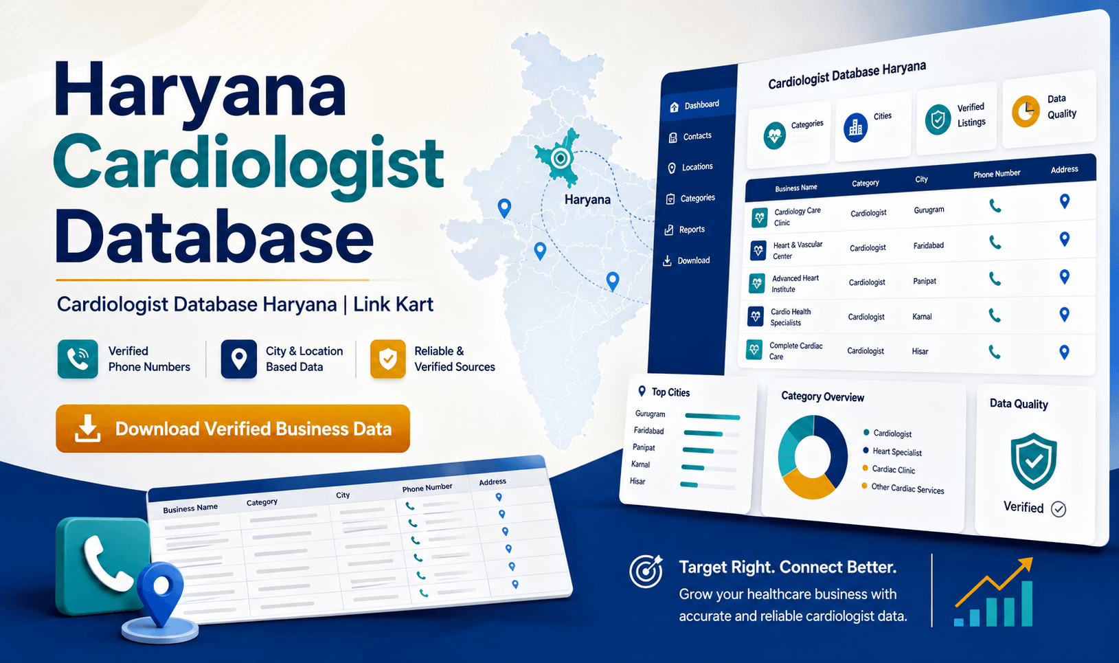 Cardiologist Database Haryana | Link Kart