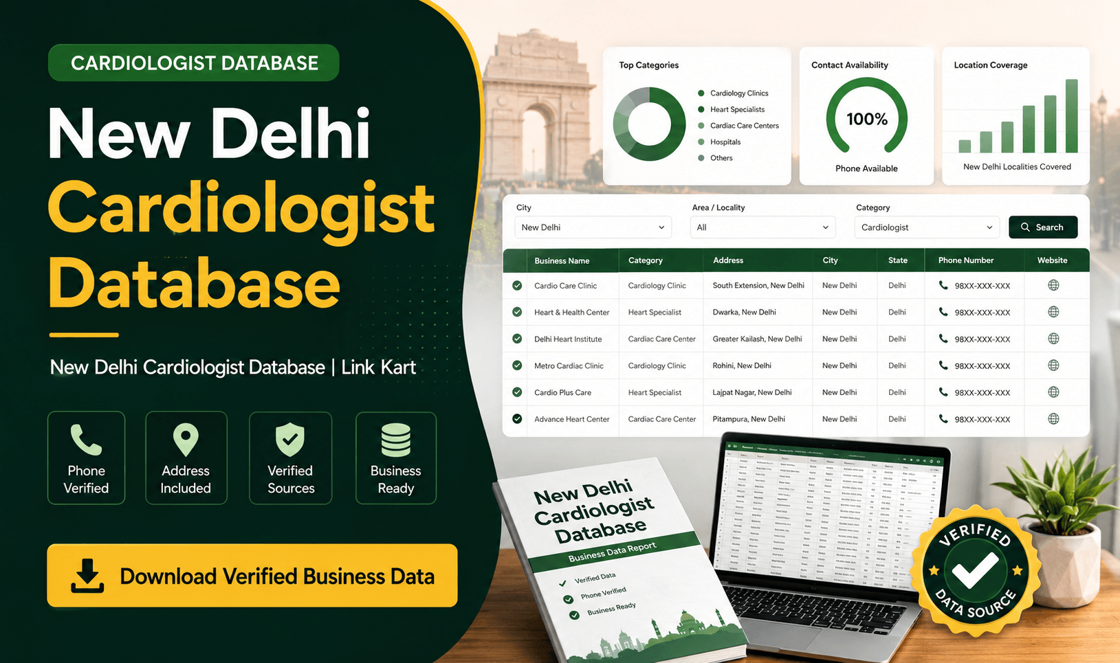 New Delhi Cardiologist Database | Link Kart
