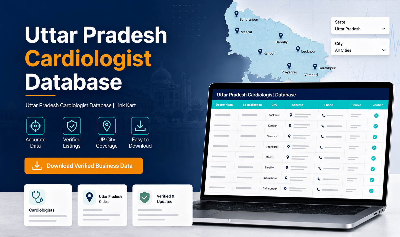 Uttar Pradesh Cardiologist Database | Link Kart