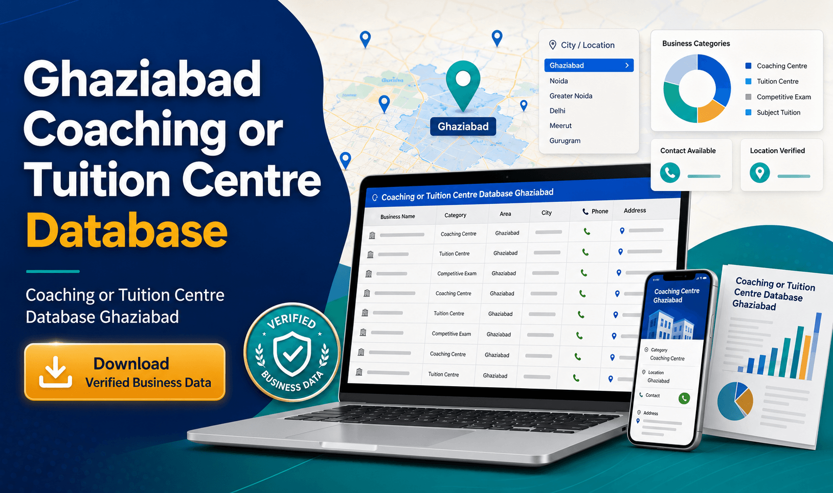 Coaching or Tuition Centre Database Ghaziabad