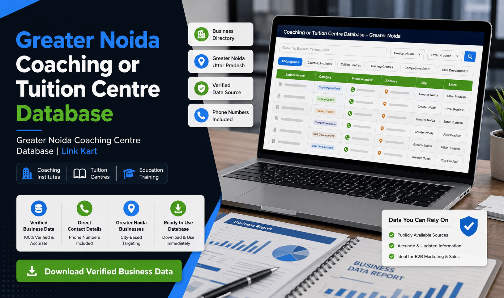 Greater Noida Coaching Centre Database | Link Kart