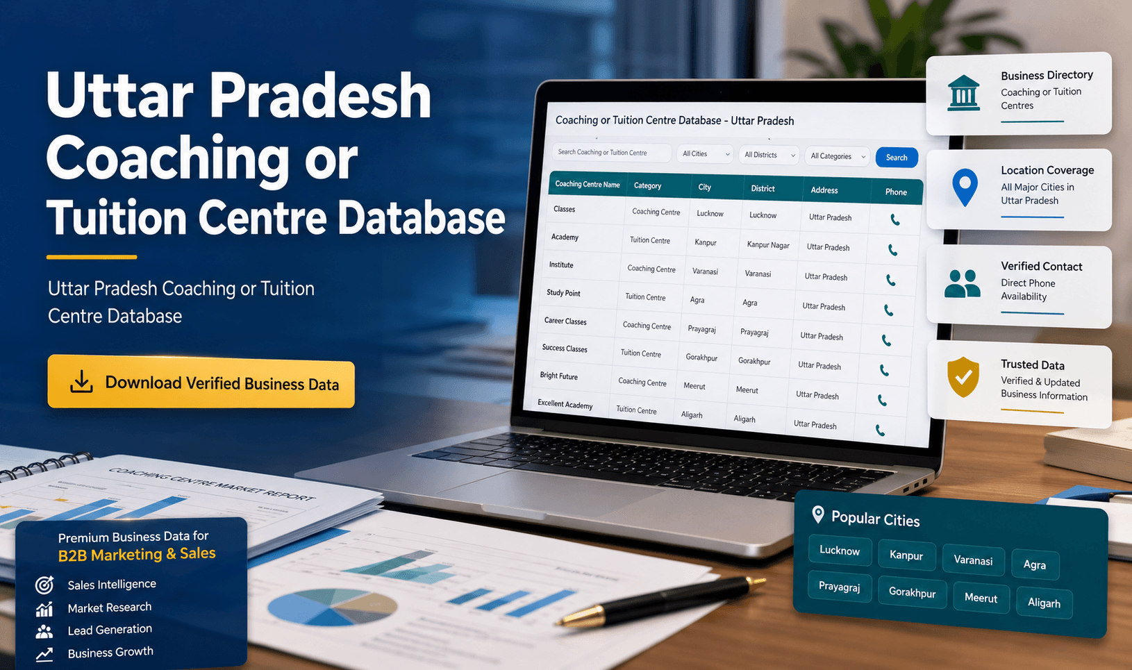Uttar Pradesh Coaching or Tuition Centre Database