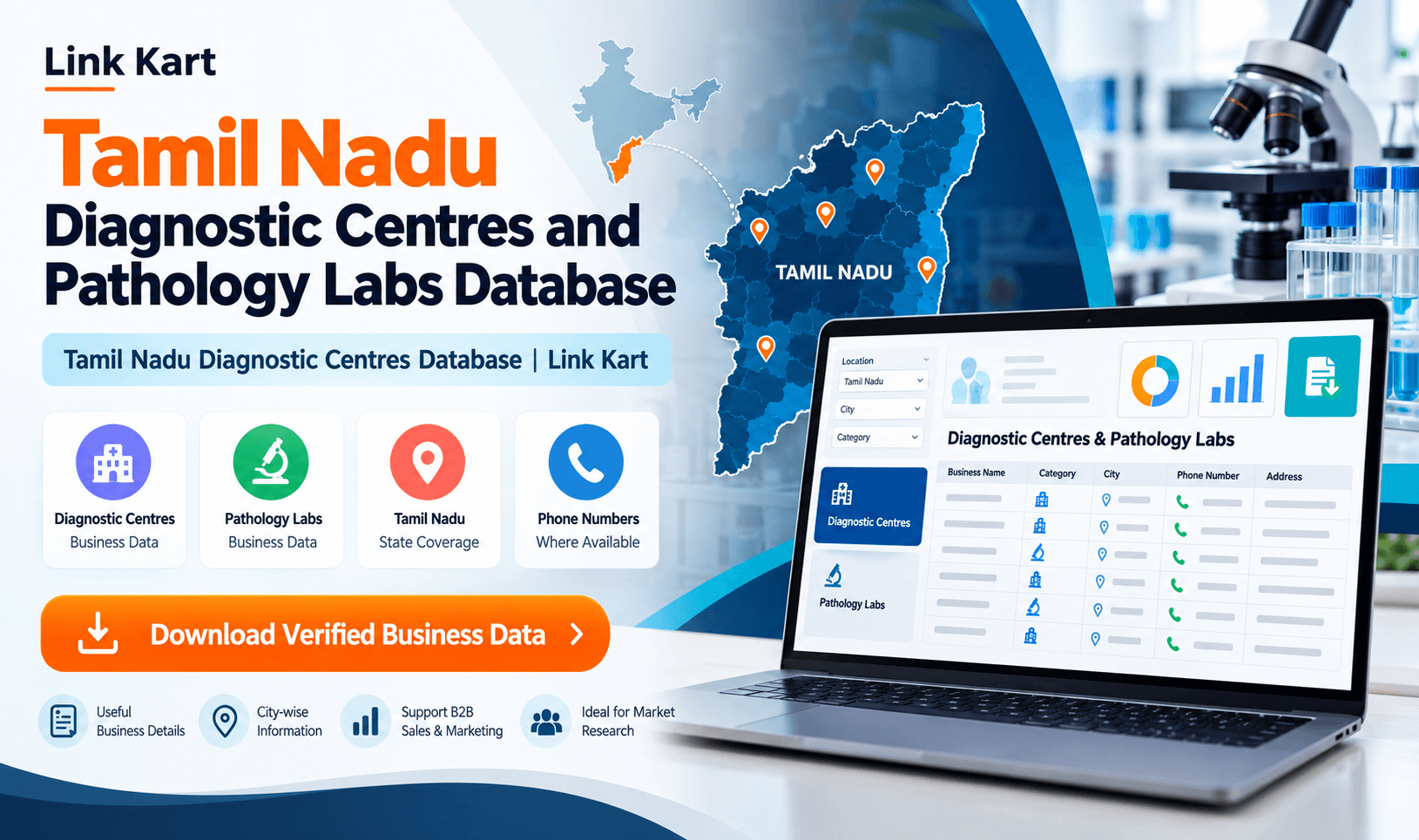 Tamil Nadu Diagnostic Centres Database | Link Kart