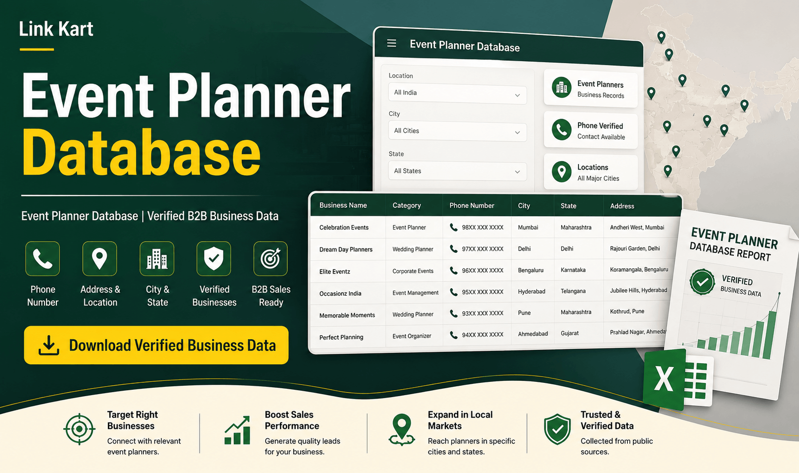 Event Planner Database | Verified B2B Business Data