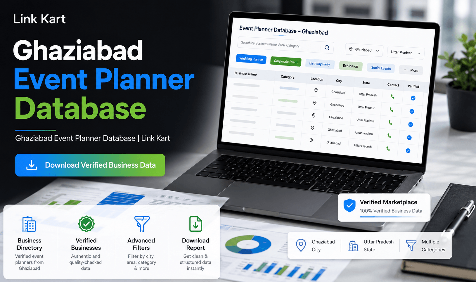 Ghaziabad Event Planner Database | Link Kart