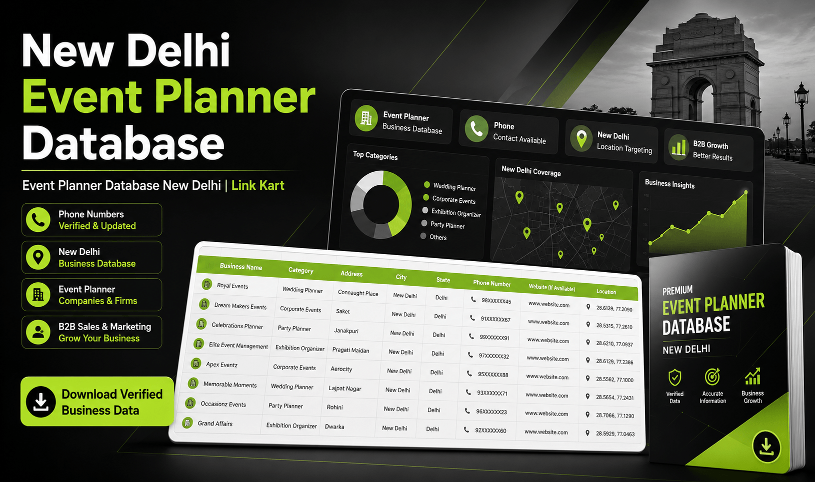 Event Planner Database New Delhi | Link Kart