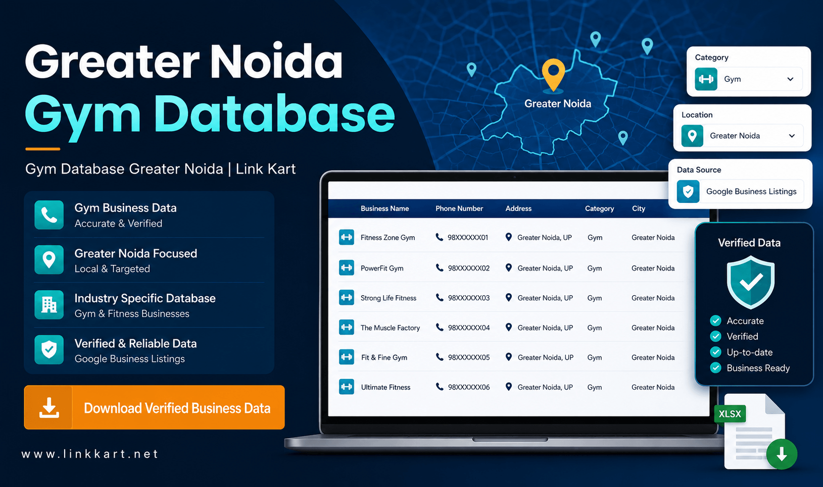 Gym Database Greater Noida | Link Kart