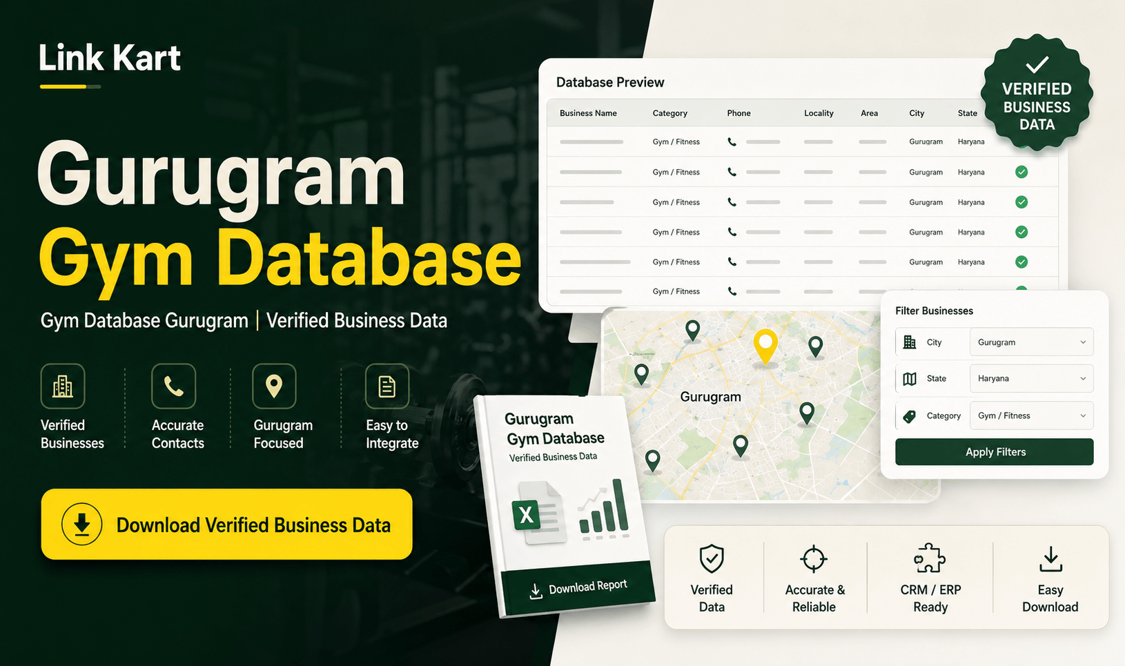 Gym Database Gurugram | Verified Business Data