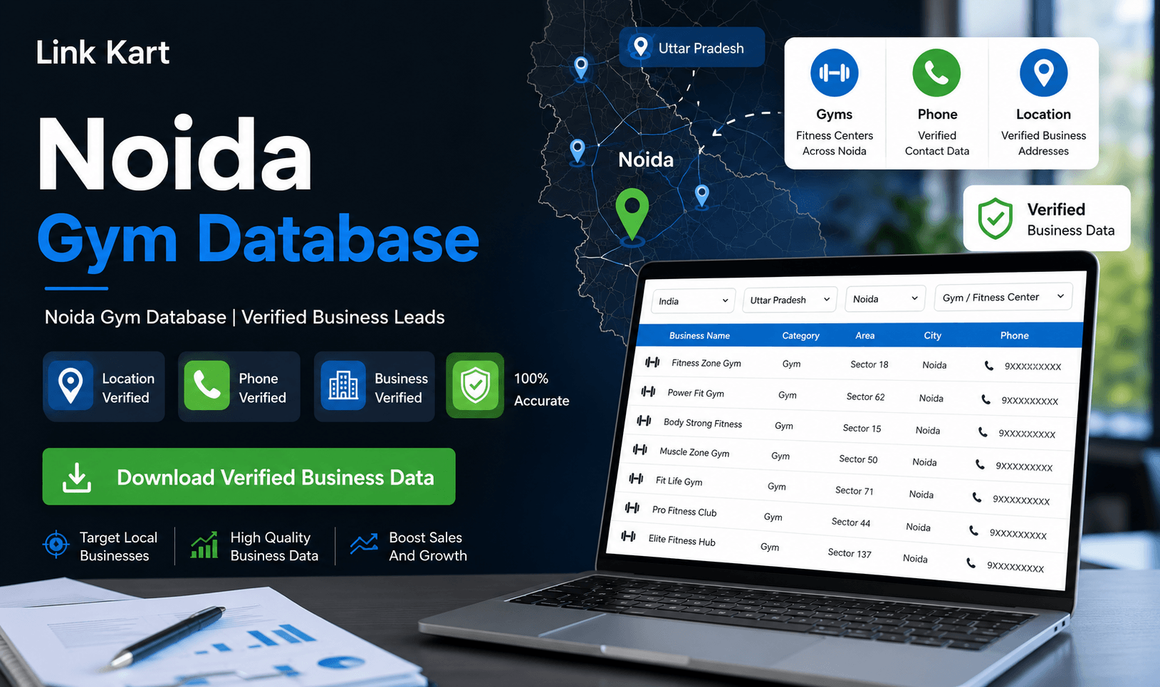 Noida Gym Database | Verified Business Leads