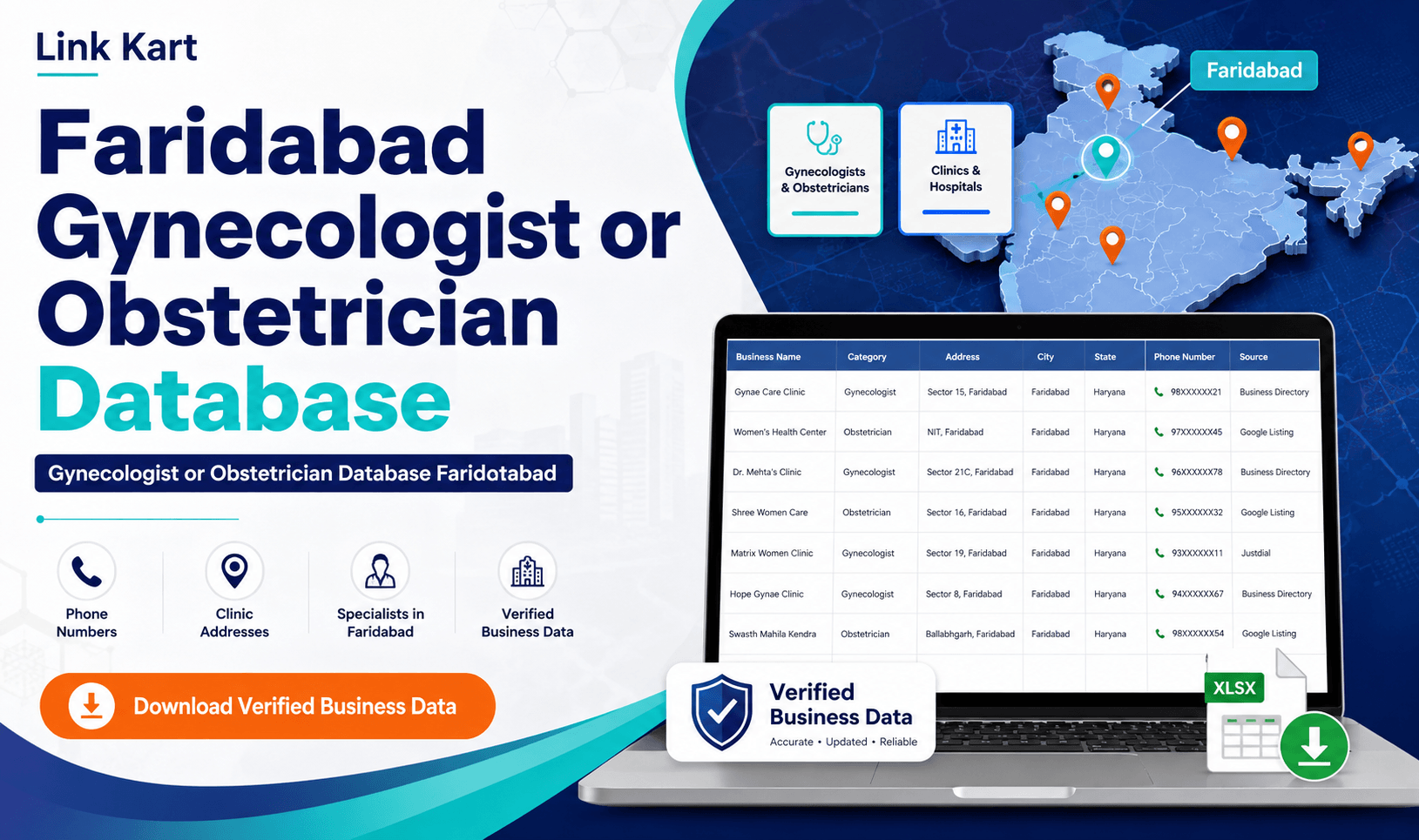 Gynecologist or Obstetrician Database Faridabad