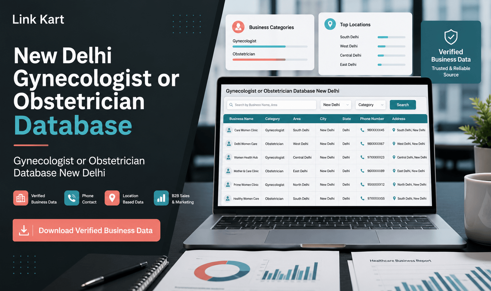 Gynecologist or Obstetrician Database New Delhi