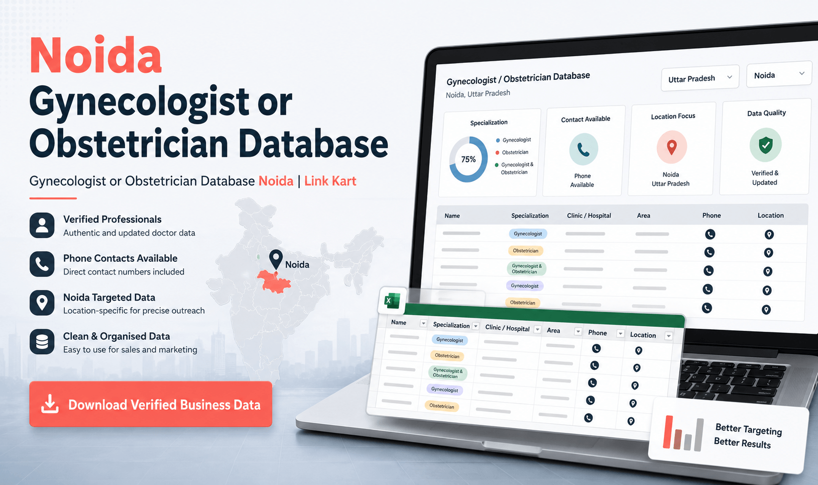Gynecologist or Obstetrician Database Noida | Link Kart