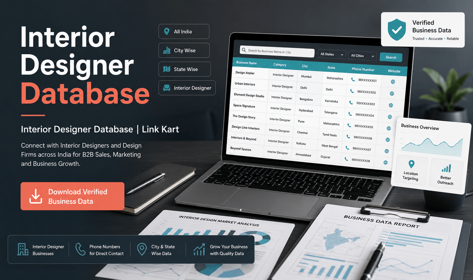 Interior Designer Database | Link Kart