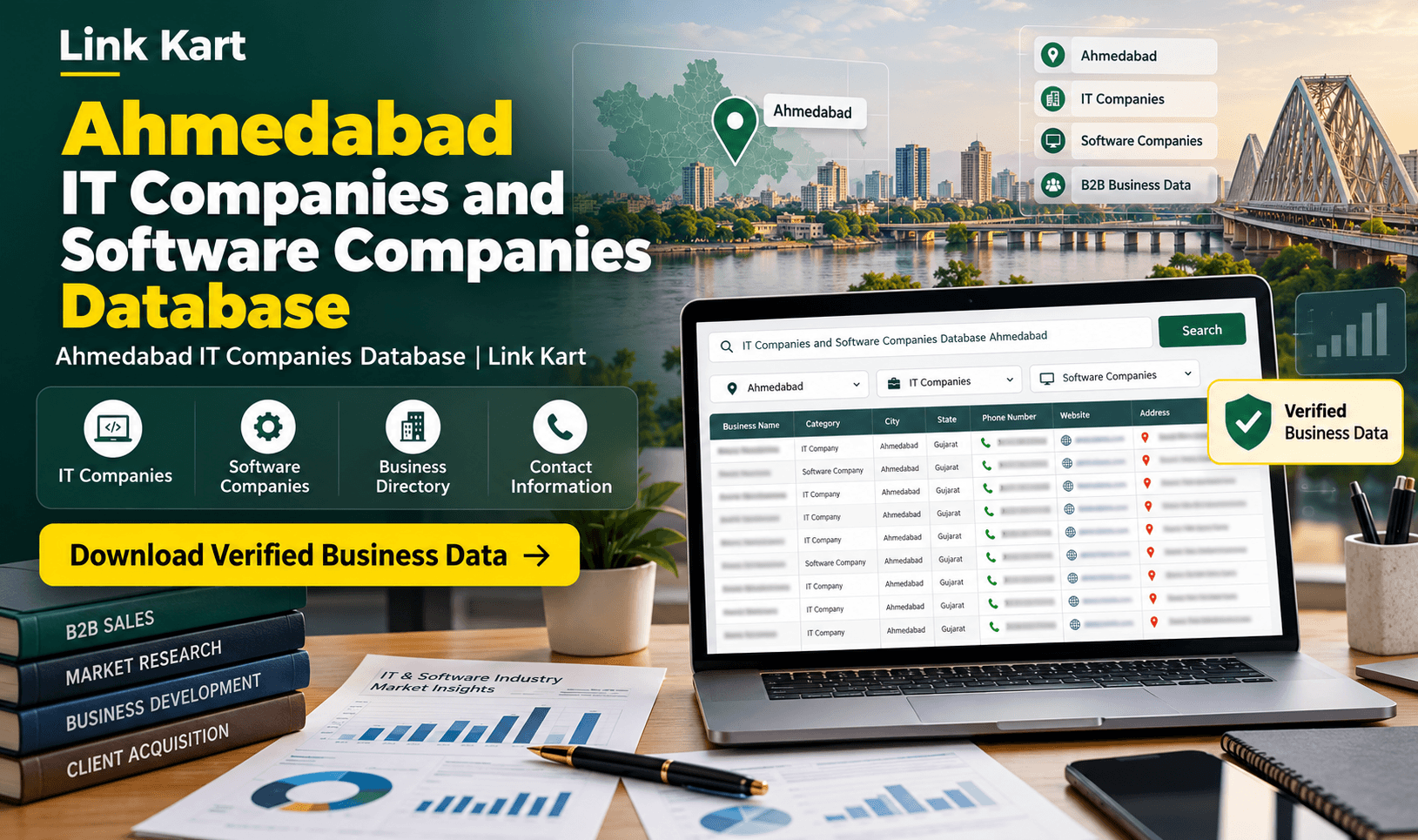 Ahmedabad IT Companies Database | Link Kart