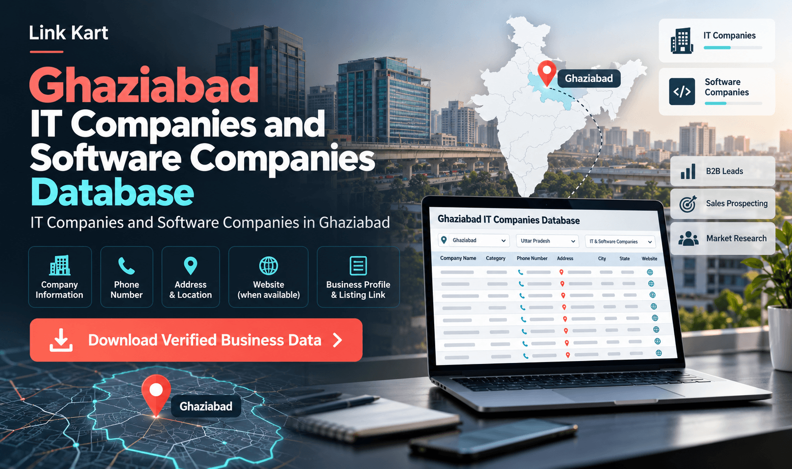 Ghaziabad IT Companies Database | Link Kart