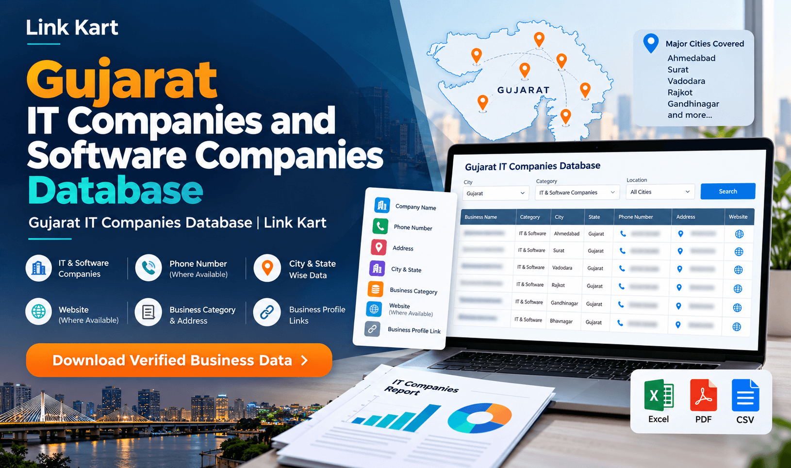 Gujarat IT Companies Database | Link Kart