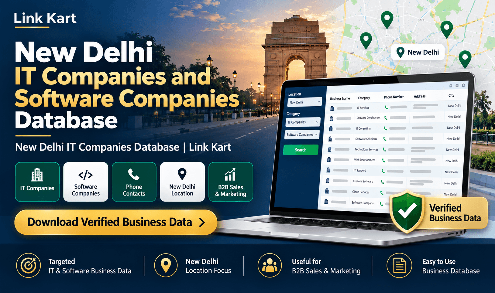 New Delhi IT Companies Database | Link Kart
