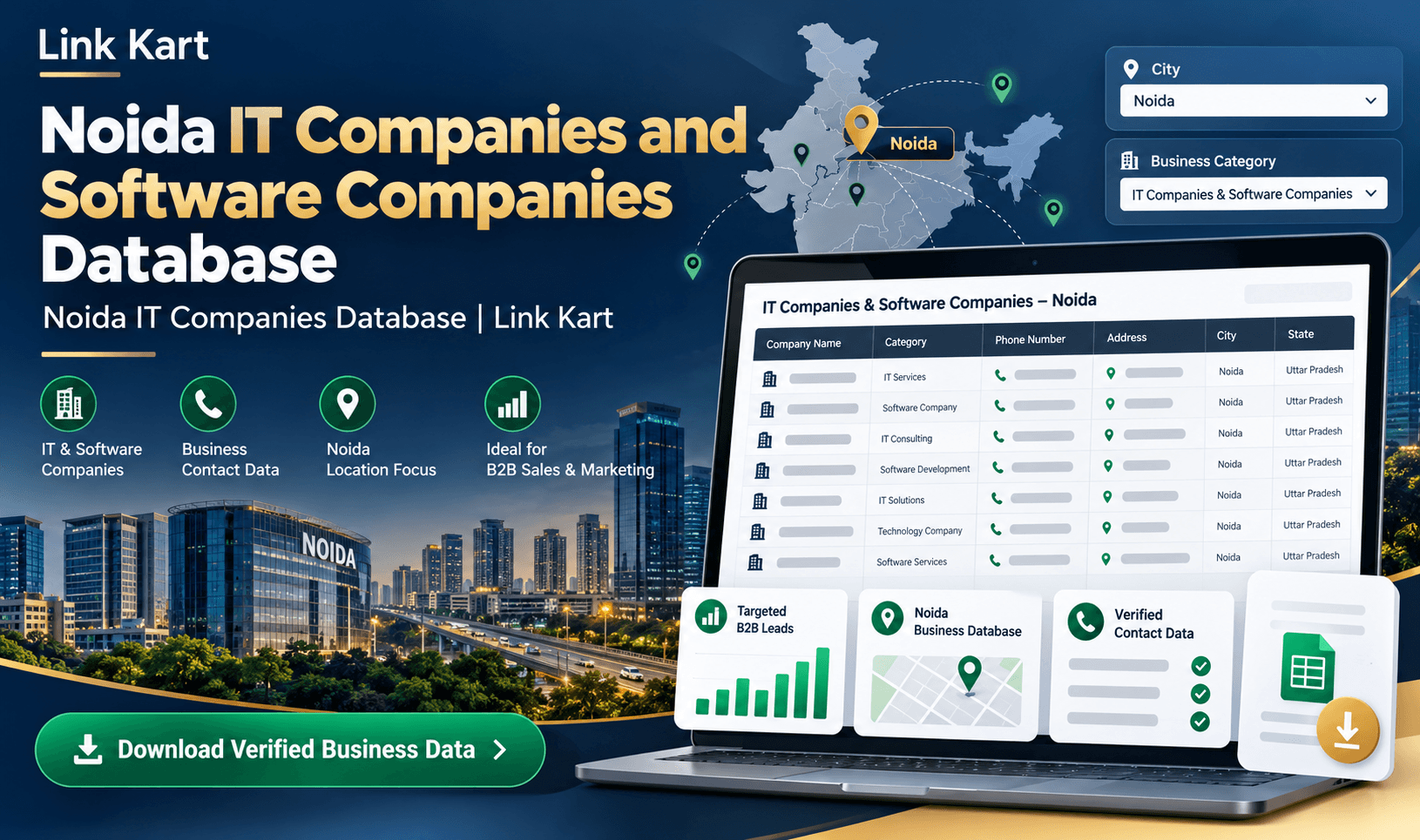 Noida IT Companies Database | Link Kart