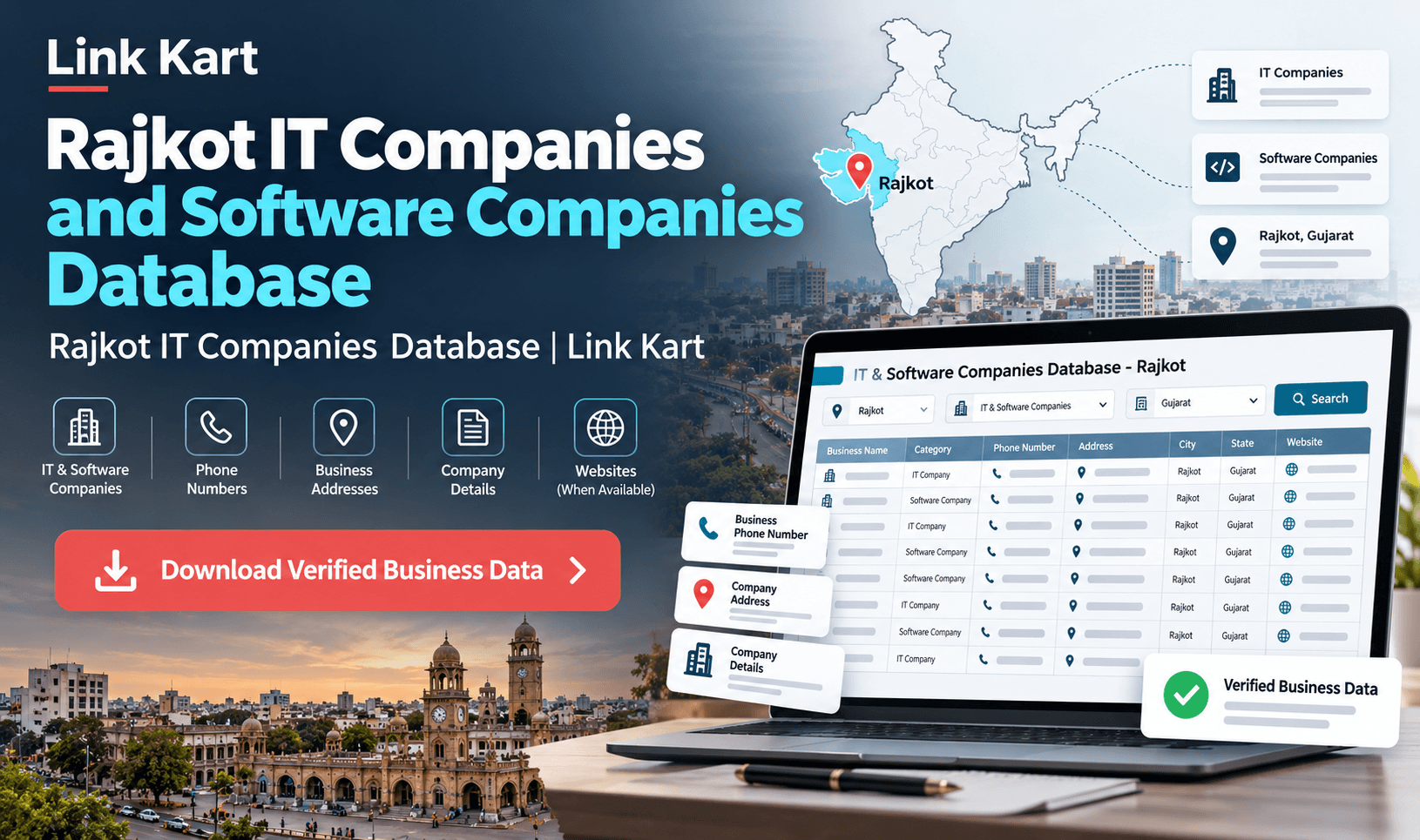 Rajkot IT Companies Database | Link Kart