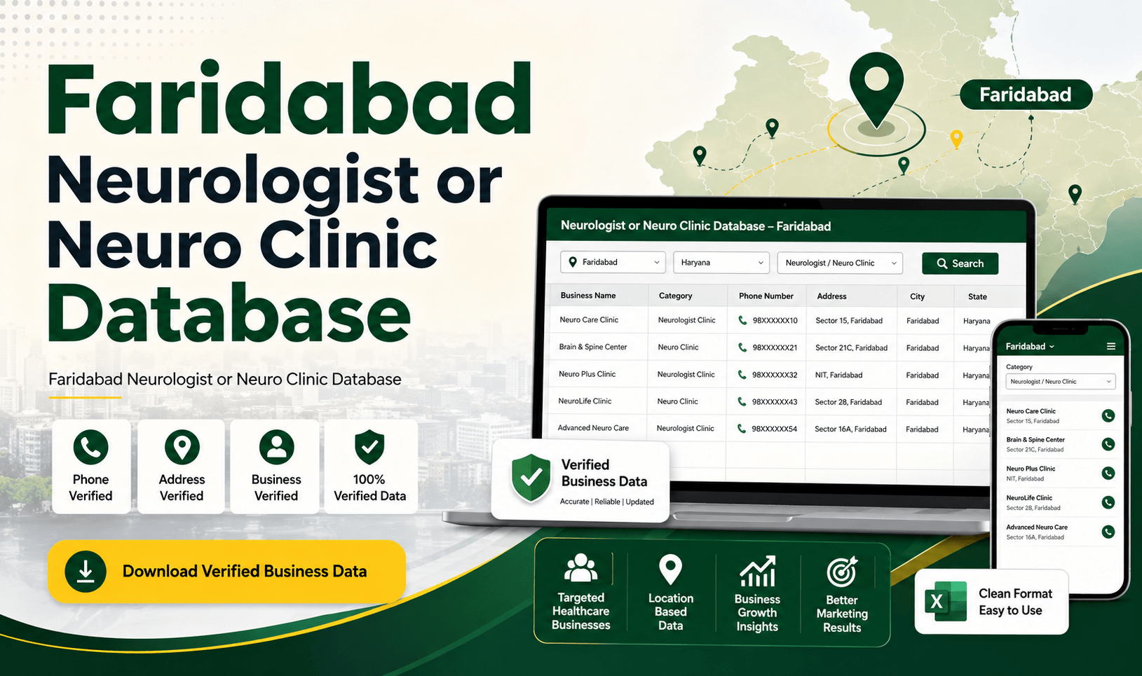 Faridabad Neurologist or Neuro Clinic Database