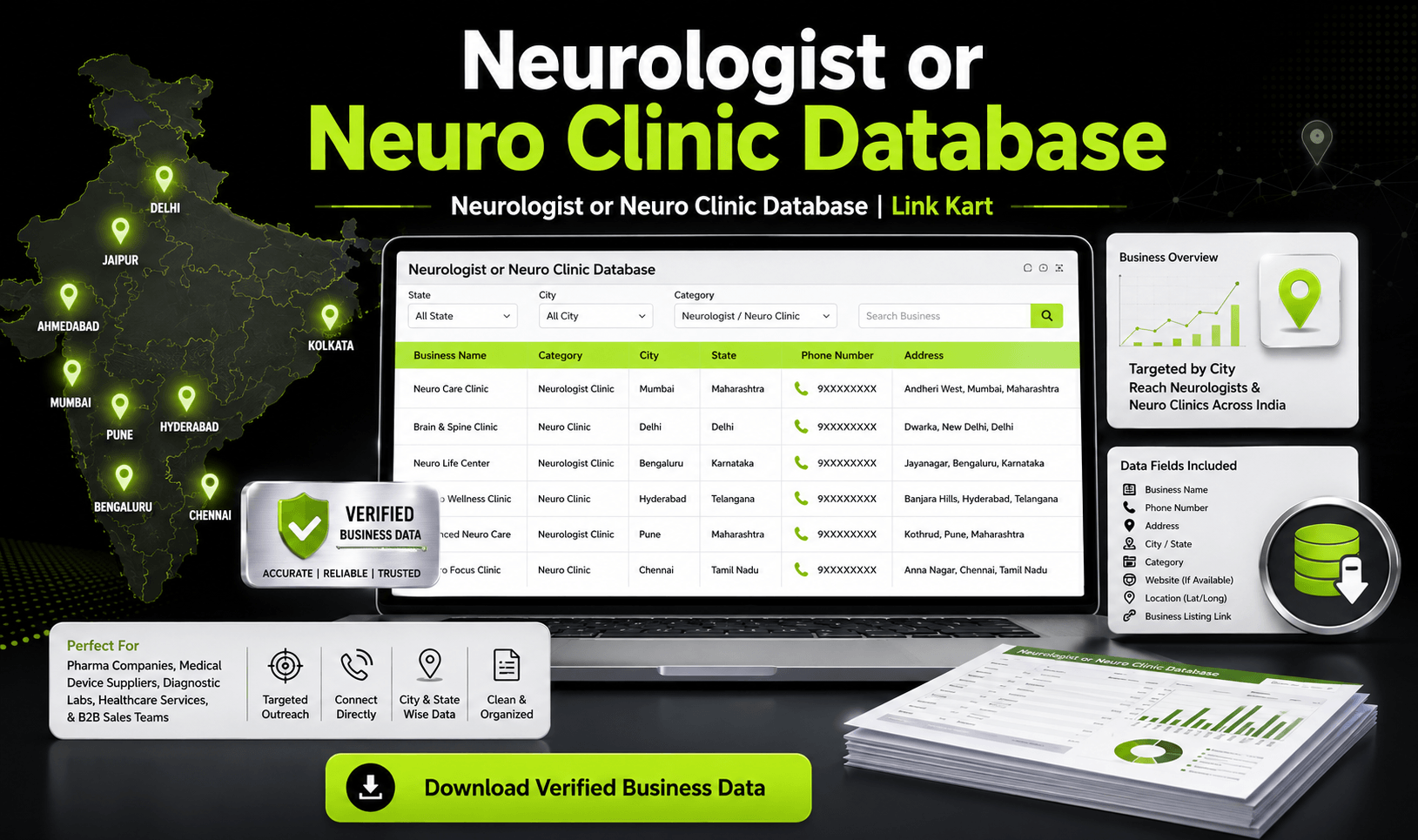 Neurologist or Neuro Clinic Database | Link Kart