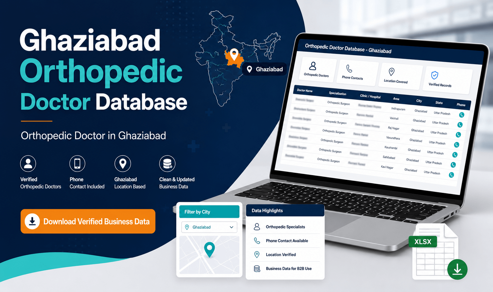 Orthopedic Doctor Database Ghaziabad | Link Kart
