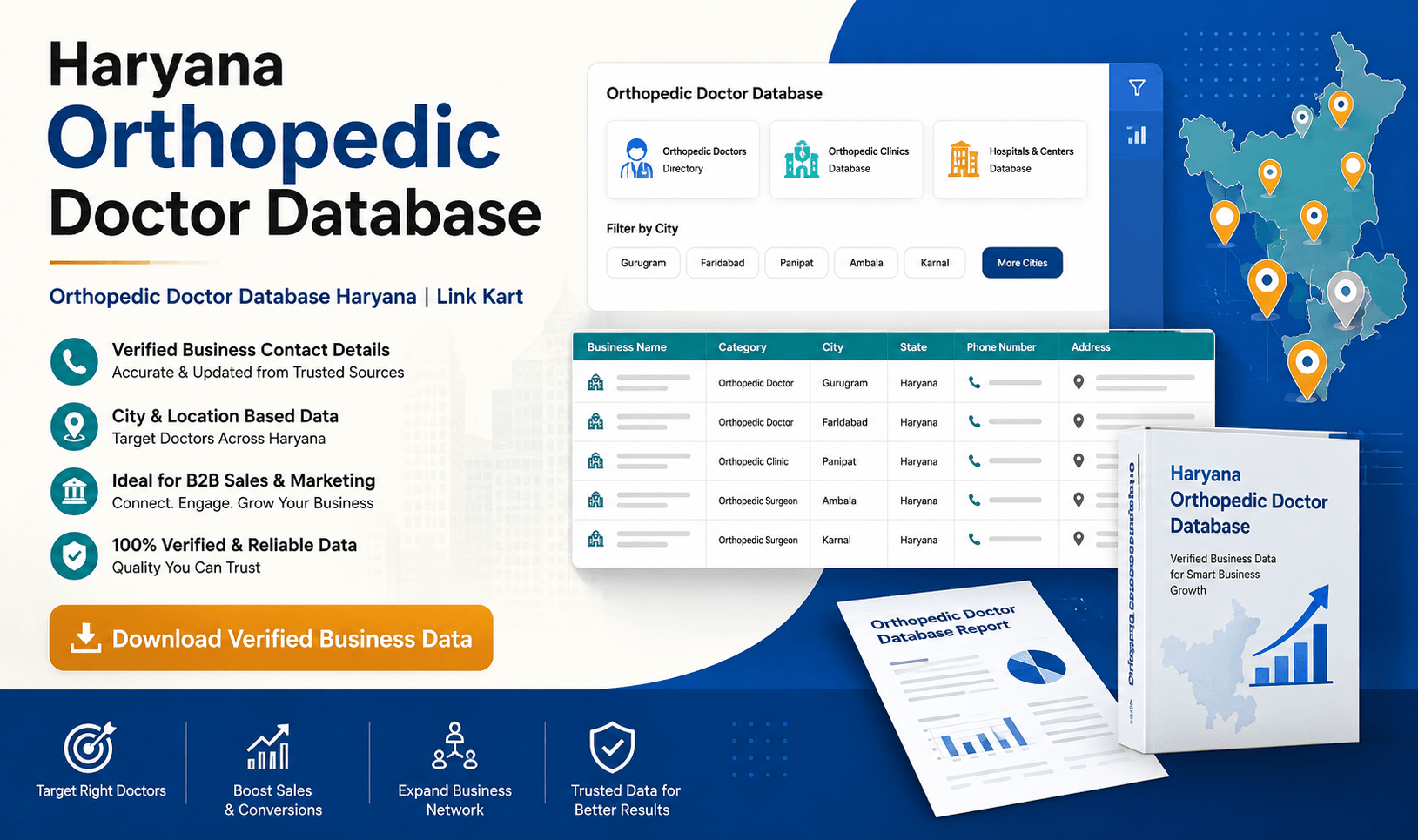 Orthopedic Doctor Database Haryana | Link Kart
