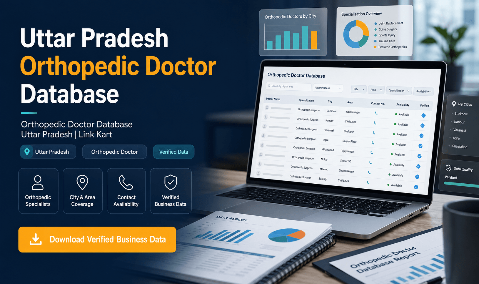 Orthopedic Doctor Database Uttar Pradesh | Link Kart