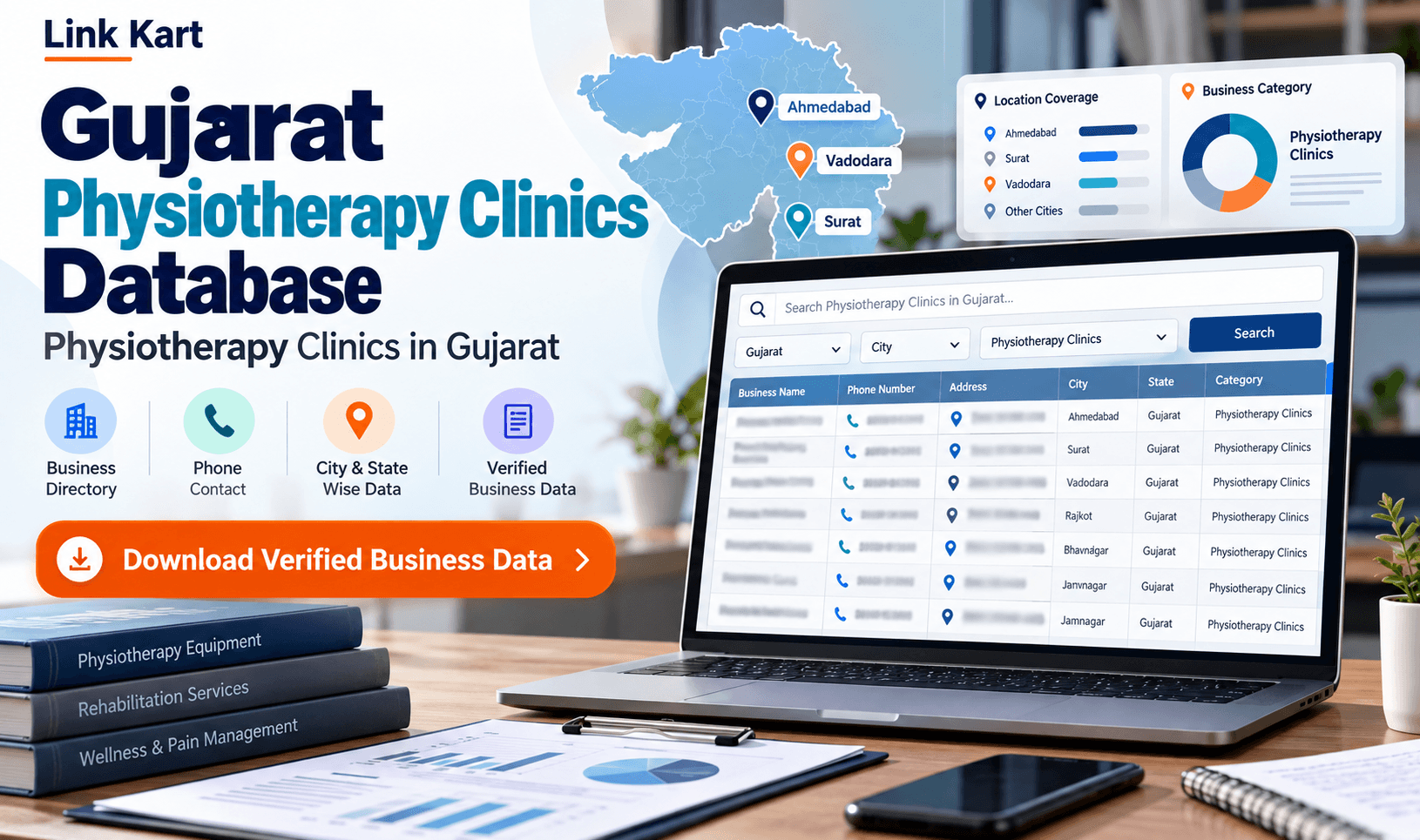 Gujarat Physiotherapy Clinics Database | Link Kart
