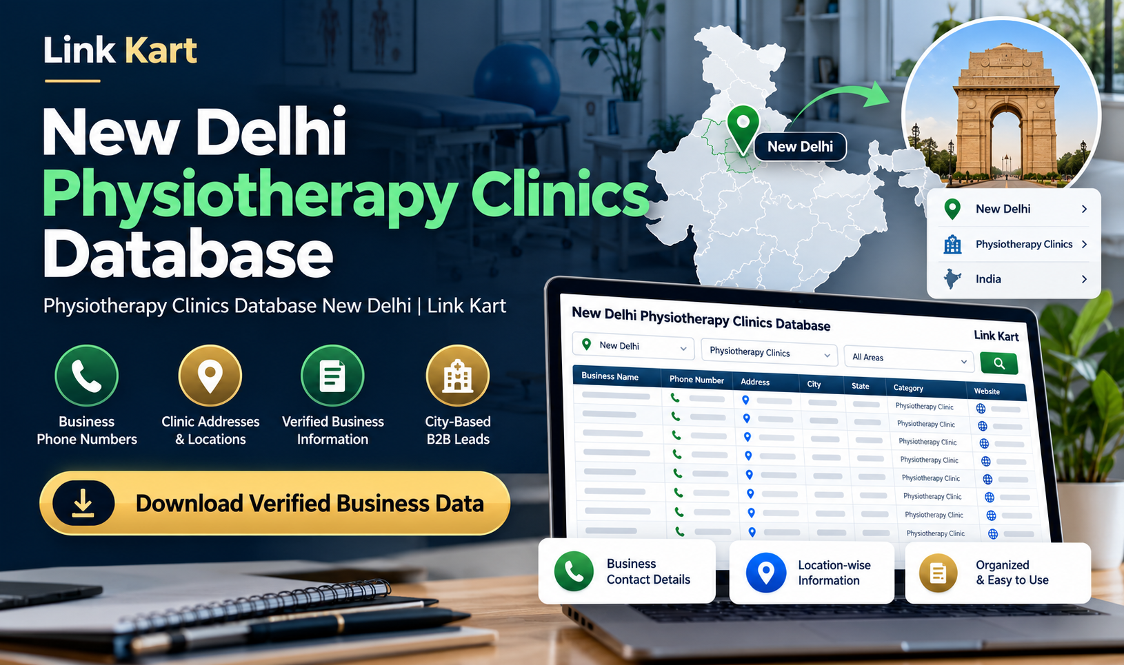 Physiotherapy Clinics Database New Delhi | Link Kart
