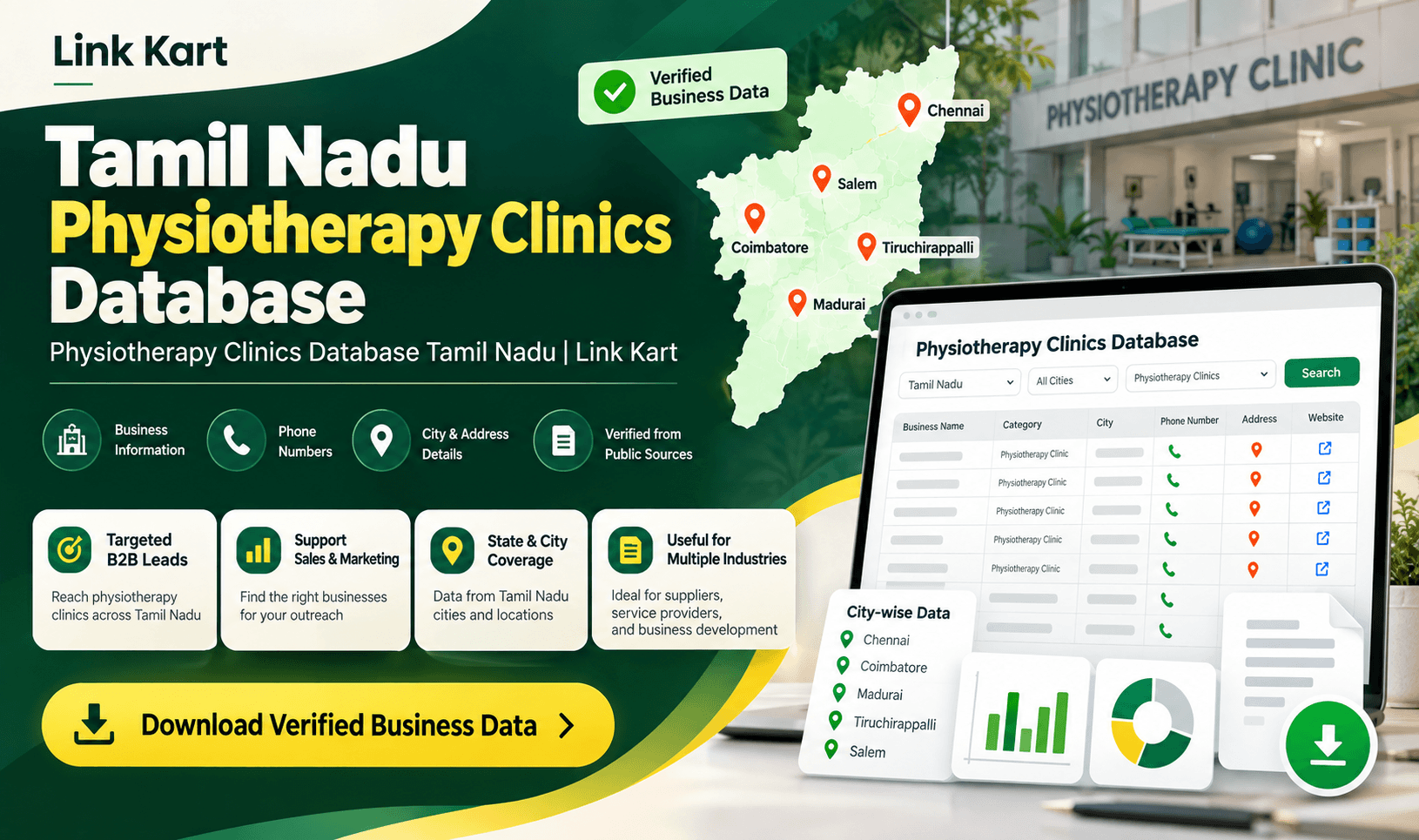 Physiotherapy Clinics Database Tamil Nadu | Link Kart