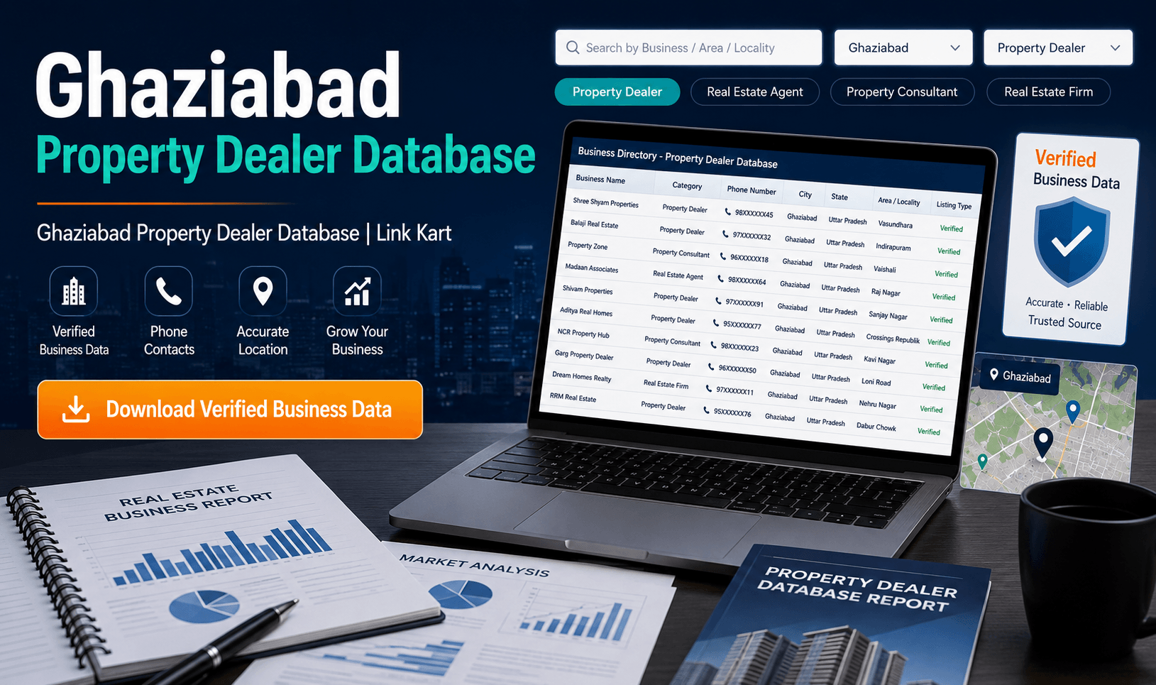 Ghaziabad Property Dealer Database | Link Kart