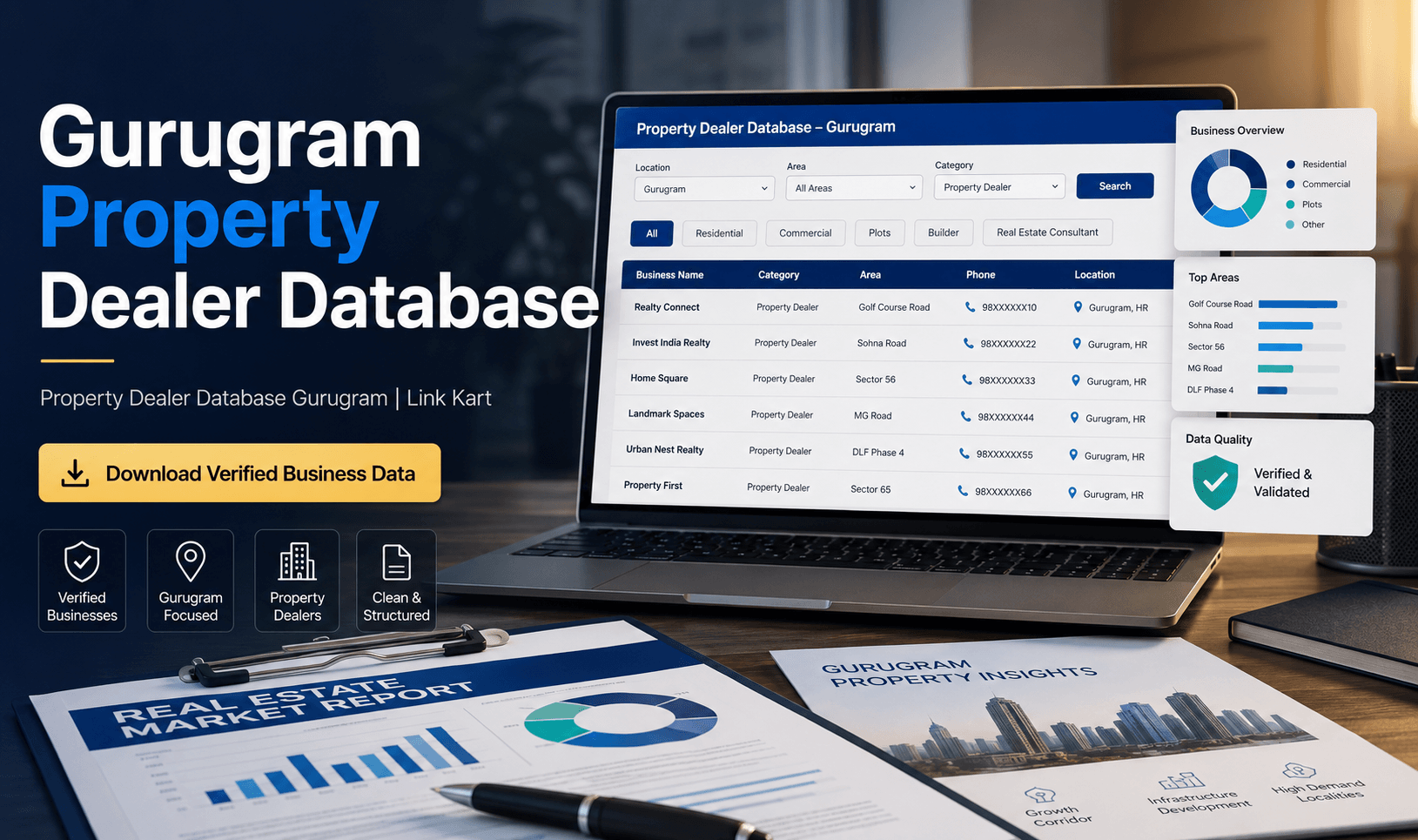 Property Dealer Database Gurugram | Link Kart