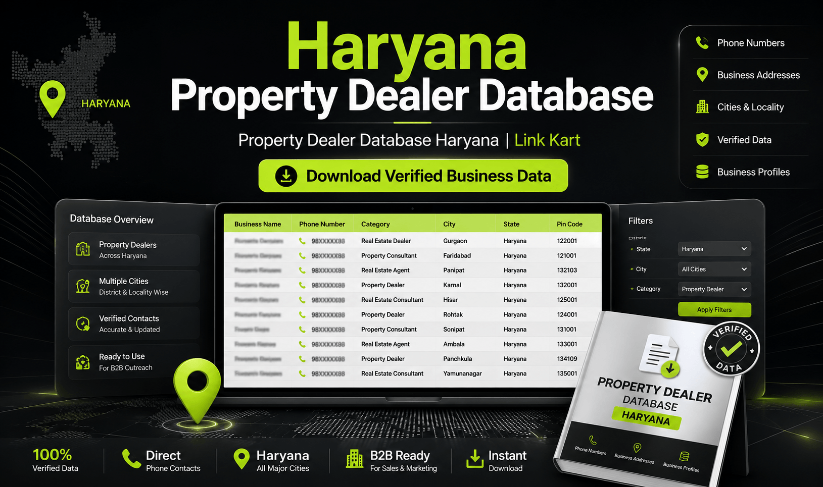 Property Dealer Database Haryana | Link Kart