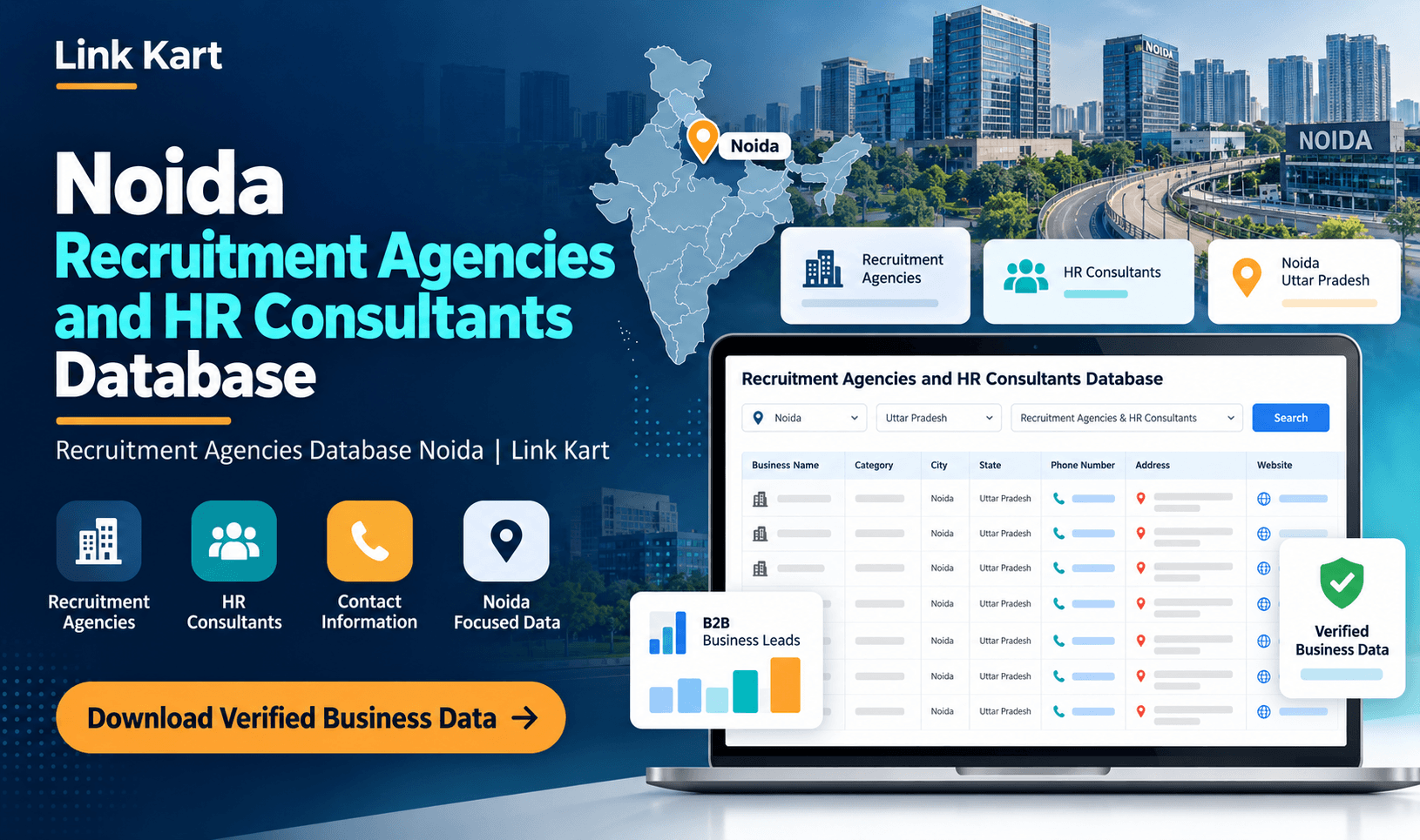 Recruitment Agencies Database Noida | Link Kart