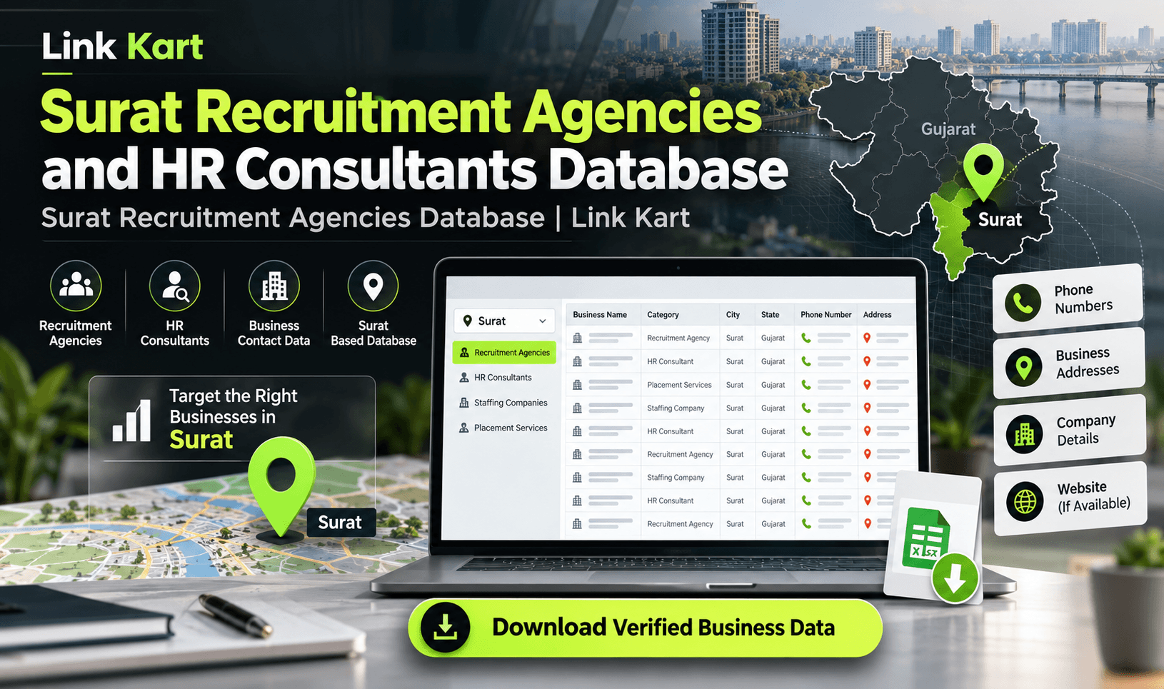 Surat Recruitment Agencies Database | Link Kart