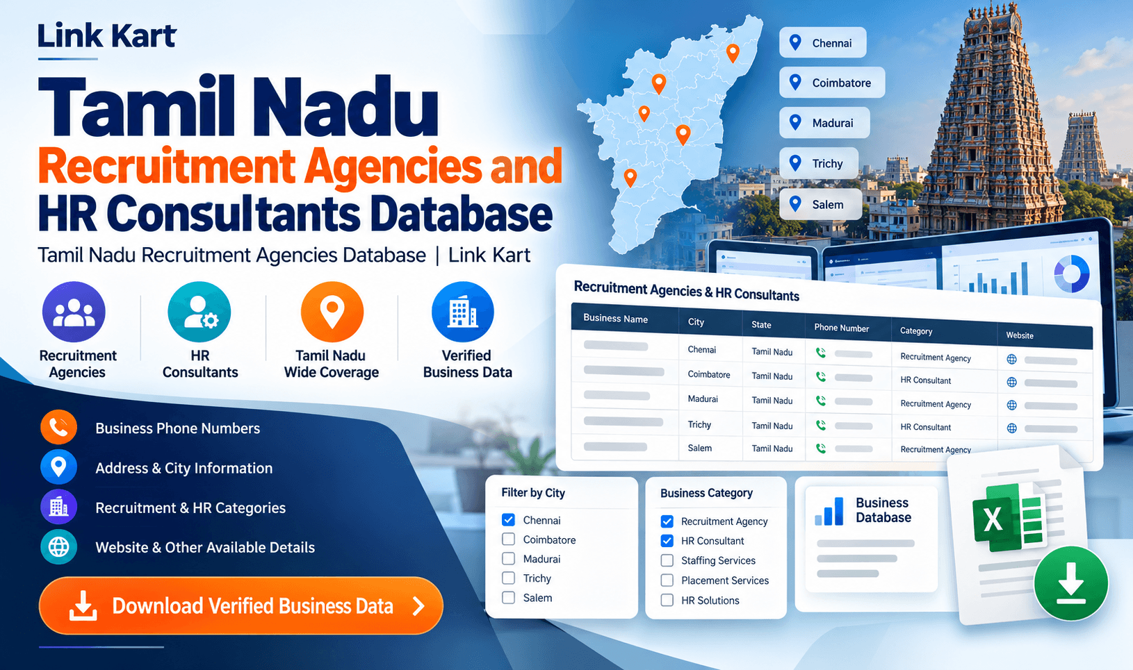 Tamil Nadu Recruitment Agencies Database | Link Kart