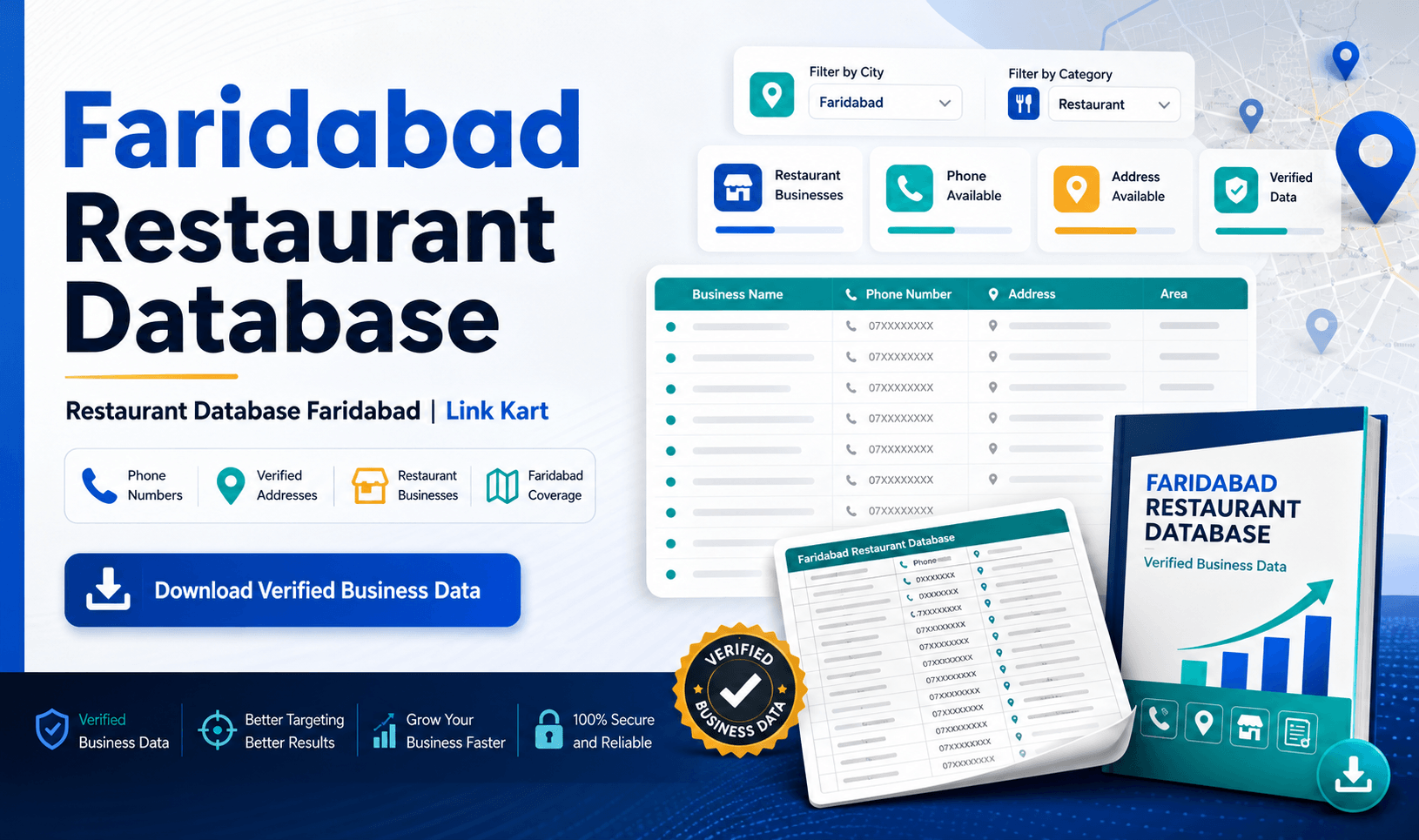 Restaurant Database Faridabad | Link Kart