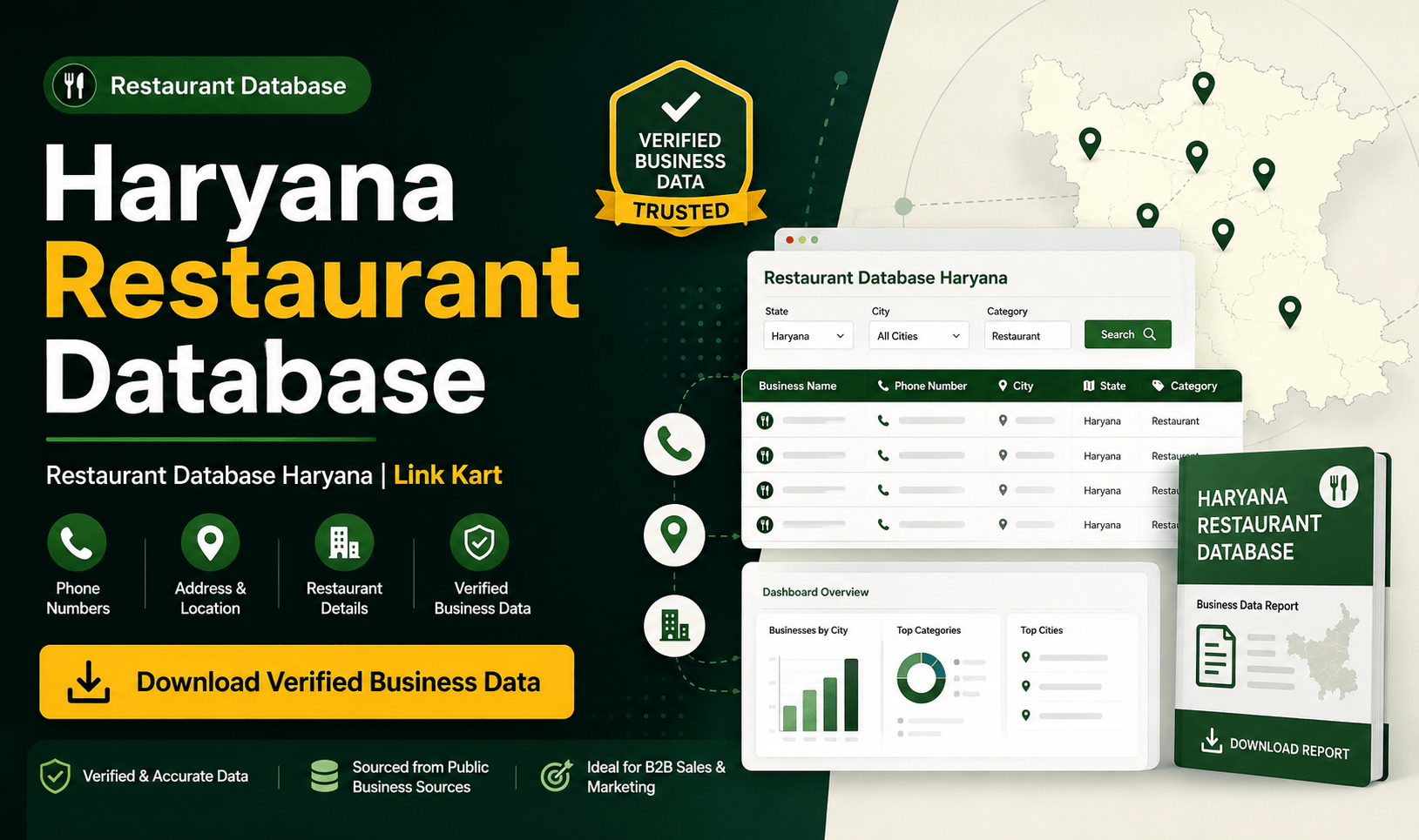 Restaurant Database Haryana | Link Kart
