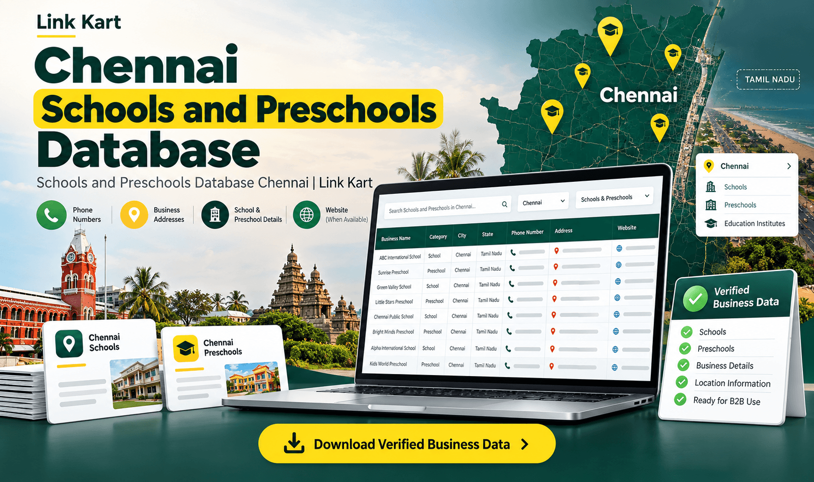 Schools and Preschools Database Chennai | Link Kart
